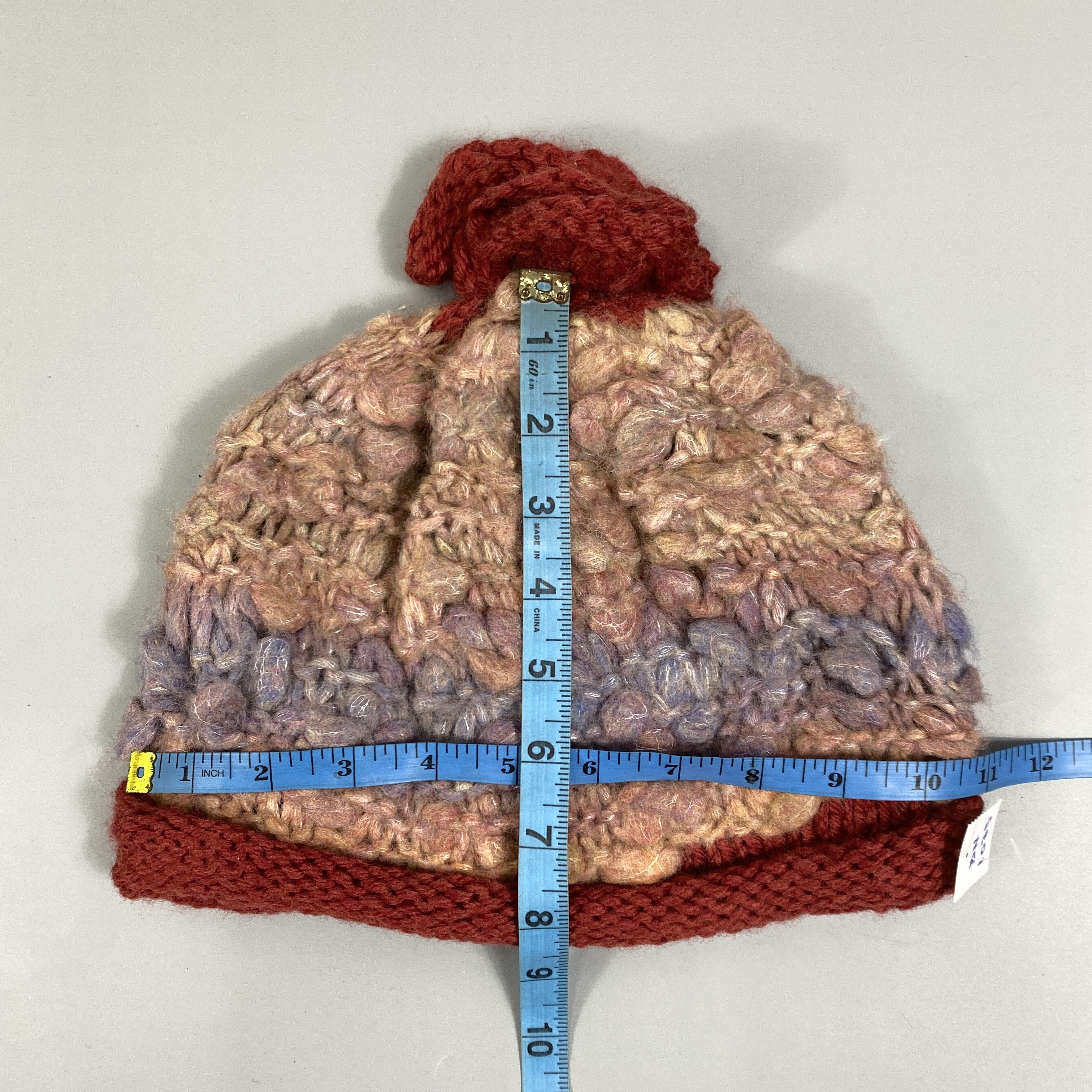 Japanese Brand Knitted Slouchy Beanie Hat With Small Flowers -BN1035 Size ONE SIZE - 5 Thumbnail