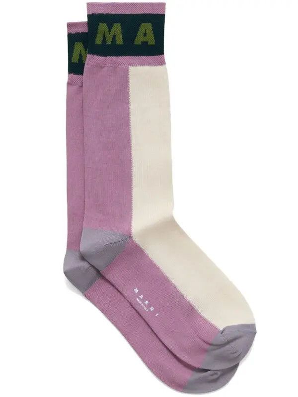 Marni o1w1db11125 Size: OS/Mid Calf Socks in Pink Size ONE SIZE - 1 Thumbnail