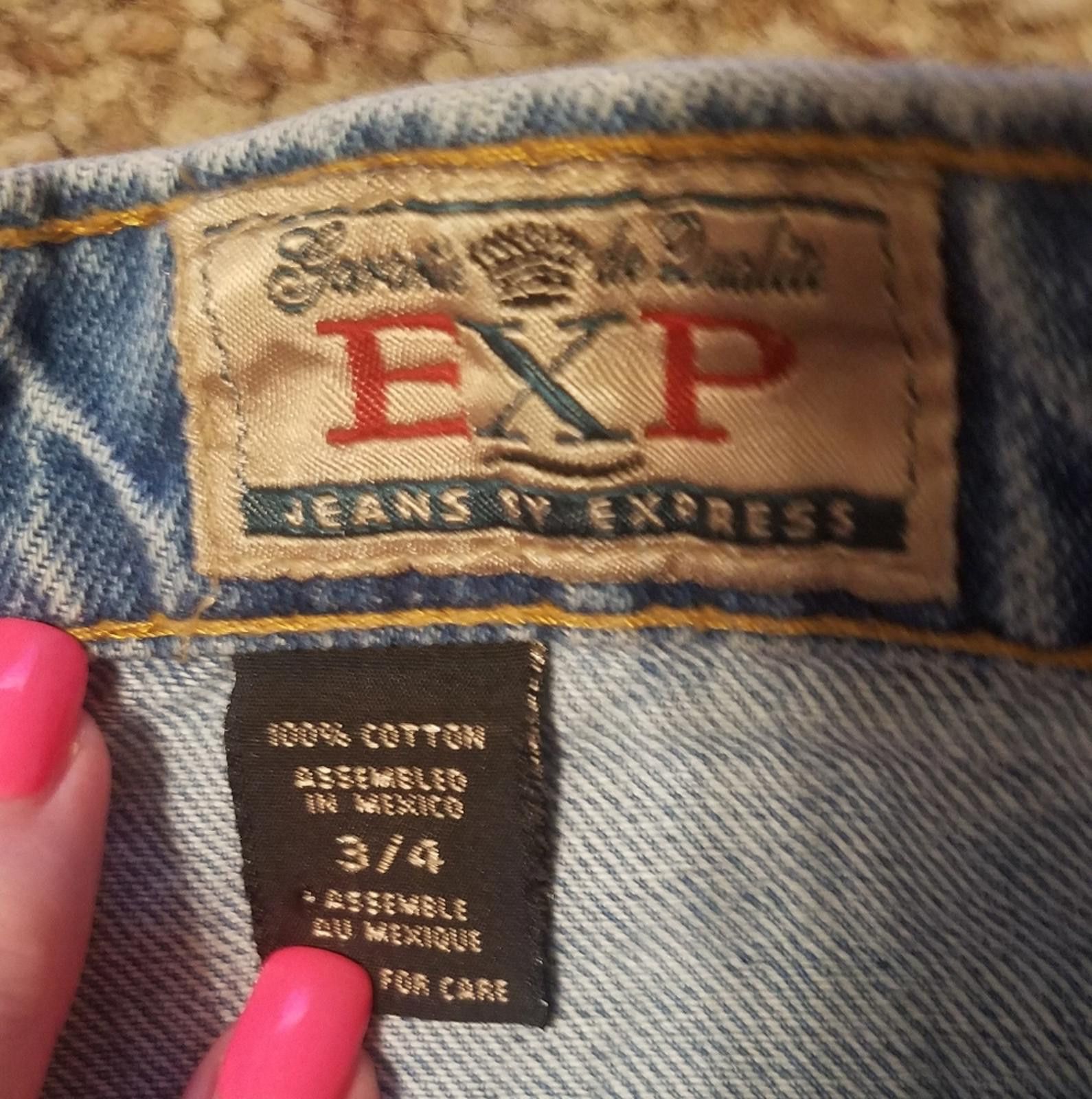 Express Jeans By Express Classic Blue Denim Shorts Size 3/4 Size 27" / US 4 / IT 40 - 3 Thumbnail
