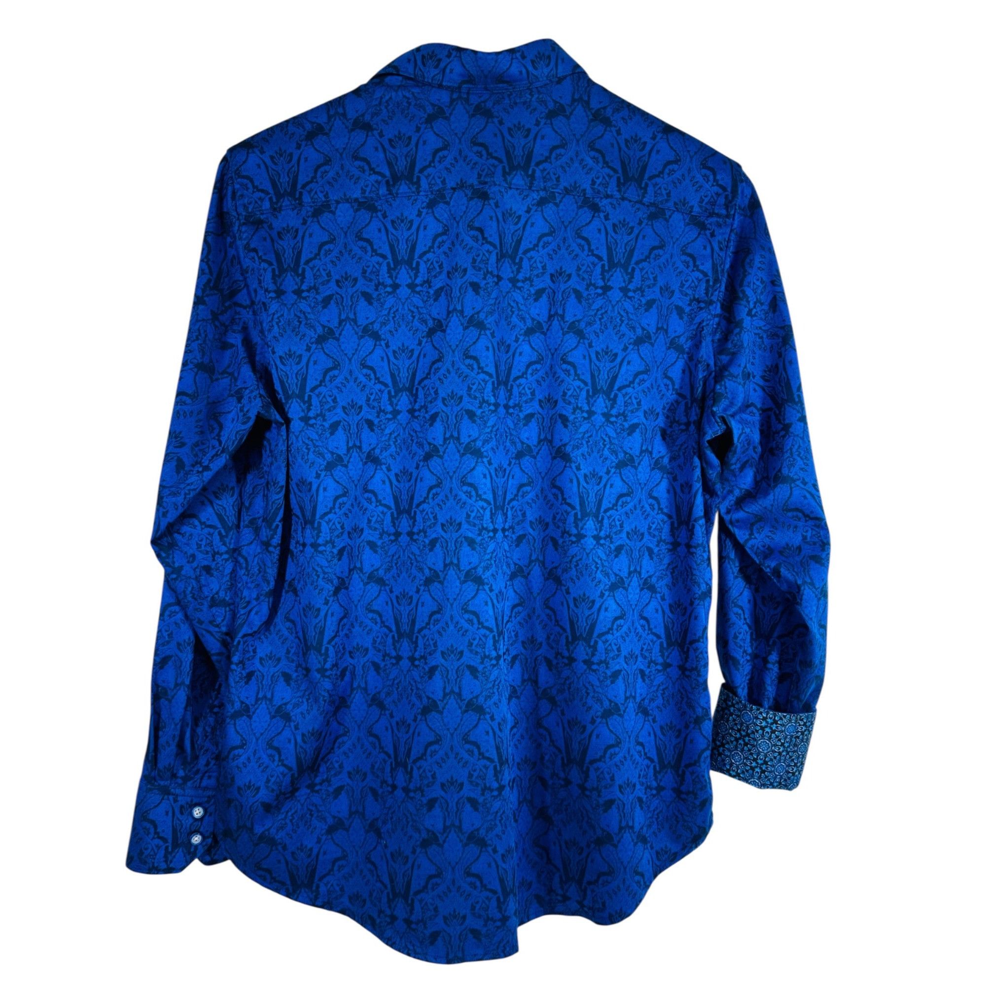 Robert Graham Robert Graham Highland Stretch Mens Jacquard Bright Blue Lon Size US L / EU 52-54 / 3 - 2 Thumbnail