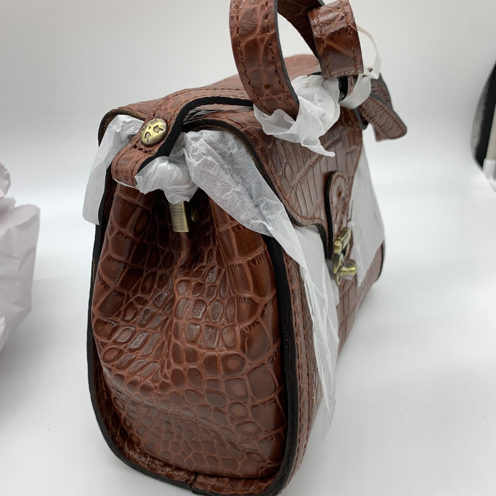 Other Patricia Nash Crossbody Leather Ashmore Satchel British Tan Size ONE SIZE - 5 Thumbnail