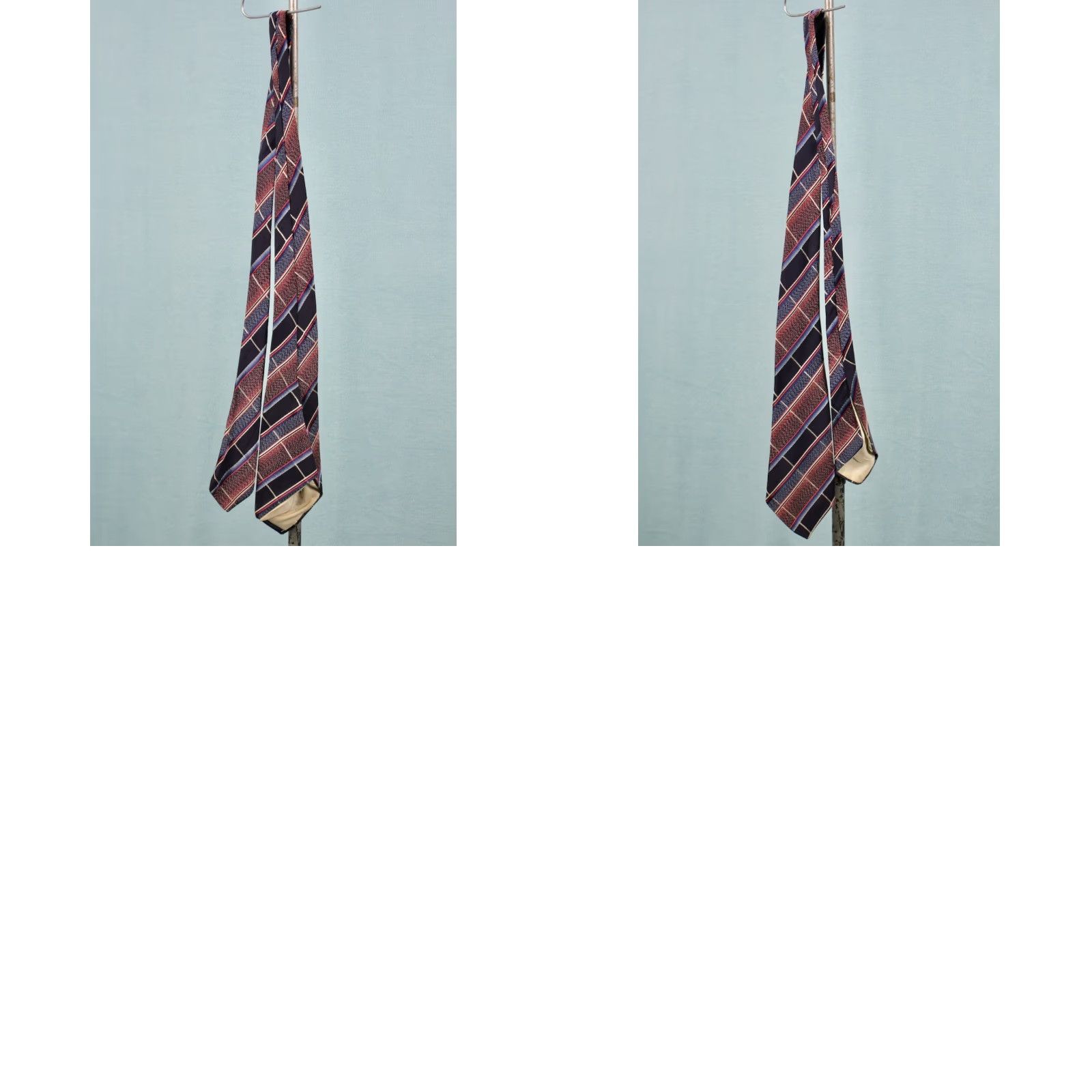 Haband VTG Haband 30s Tie Necktie Men’s Plaid Blue Red 1930s Rayon Size ONE SIZE - 8 Thumbnail