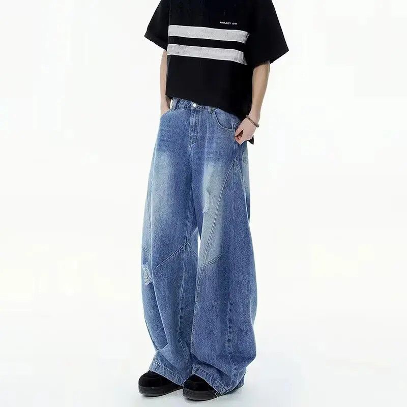 Japanese Brand Retro loose curved knife wide leg jeans Size US 32 / EU 48 - 4 Thumbnail