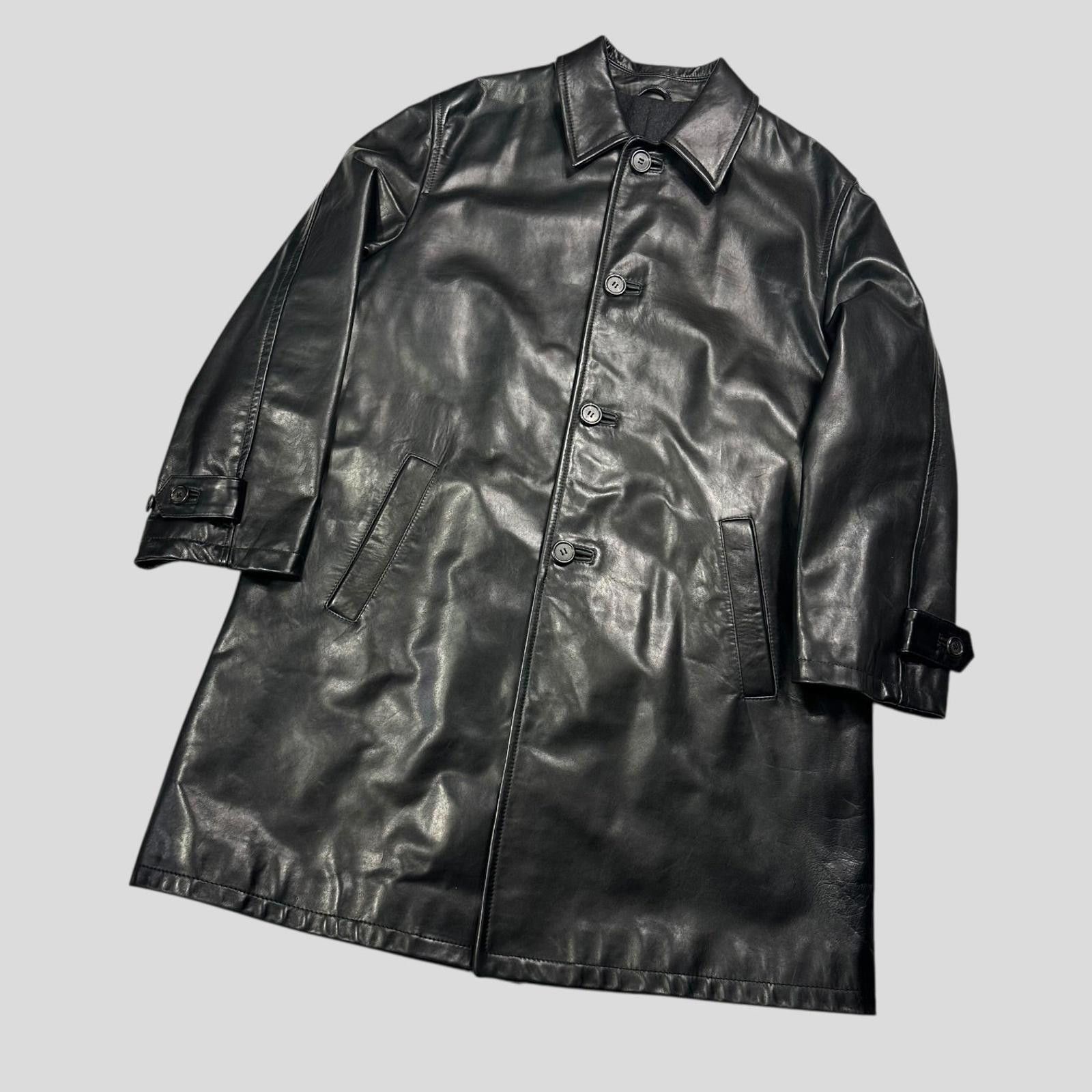 Prada Prada Milano AW98 Gloss Leather & Wool Matrix Trench Coat L Size US L / EU 52-54 / 3 - 9 Thumbnail