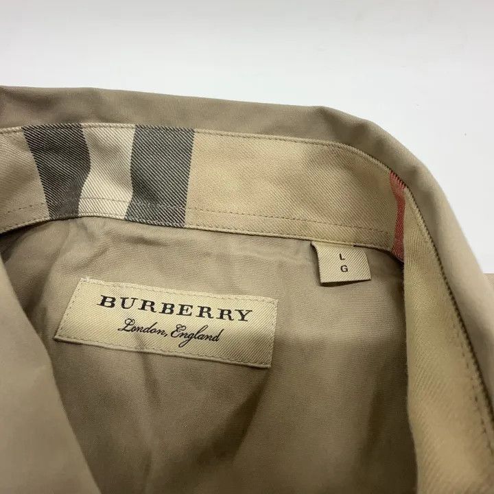 Burberry Burberry Burberry Beige Logo Embroidered Long Sleeve Shirt Size US L / EU 52-54 / 3 - 8 Thumbnail