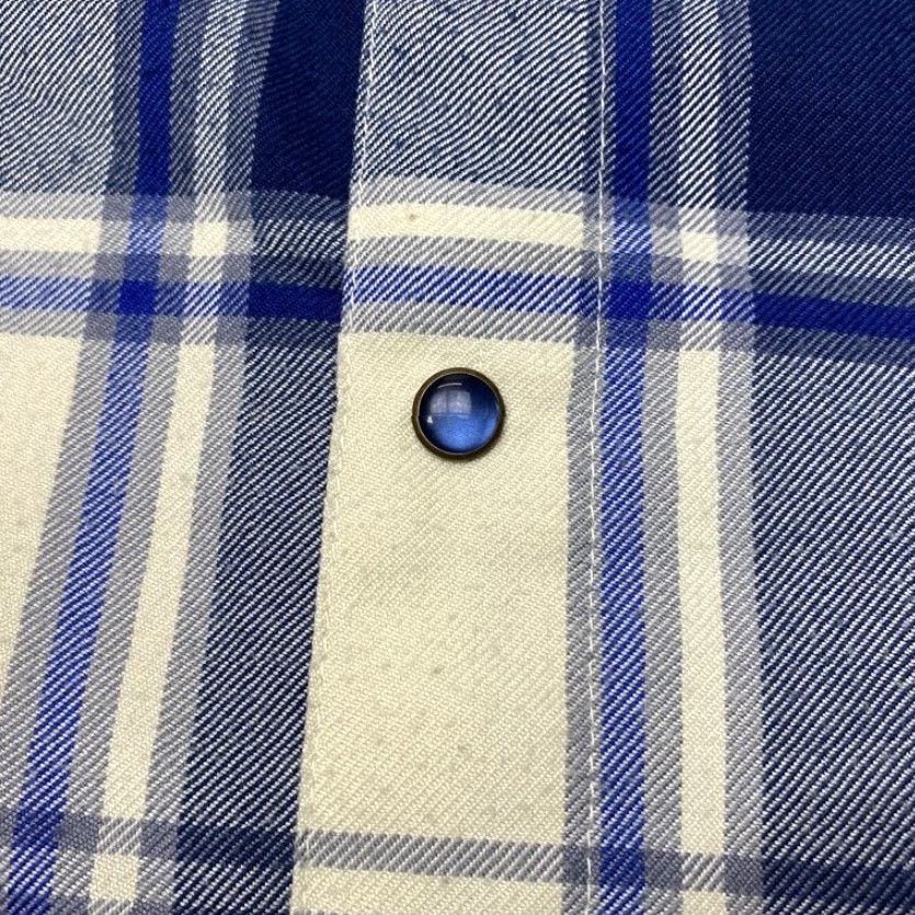 Vintage Dixxon Flannel Mens 4XL Blue Plaid Pearl Snap Casual Shirt Mens 4XL Big & Tall Size US XXL / EU 58 / 5 - 5 Thumbnail