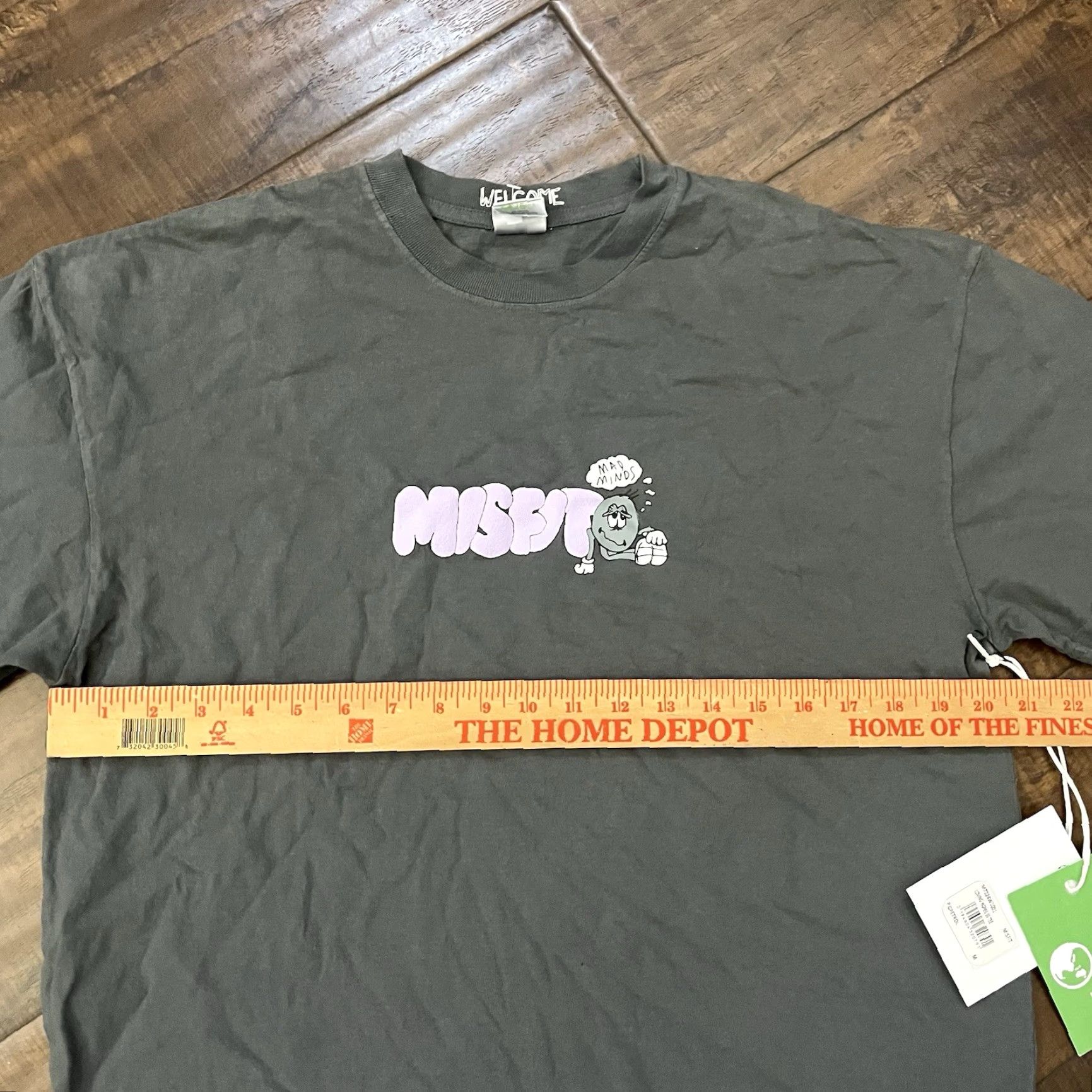 Vintage Misfit Mad Minds M/SF/T Mens Medium T-Shirt Crew Neck Short Sleeve Gray 50/50 Cotton Logo Slim Regular Size US M / EU 48-50 / 2 - 6 Thumbnail