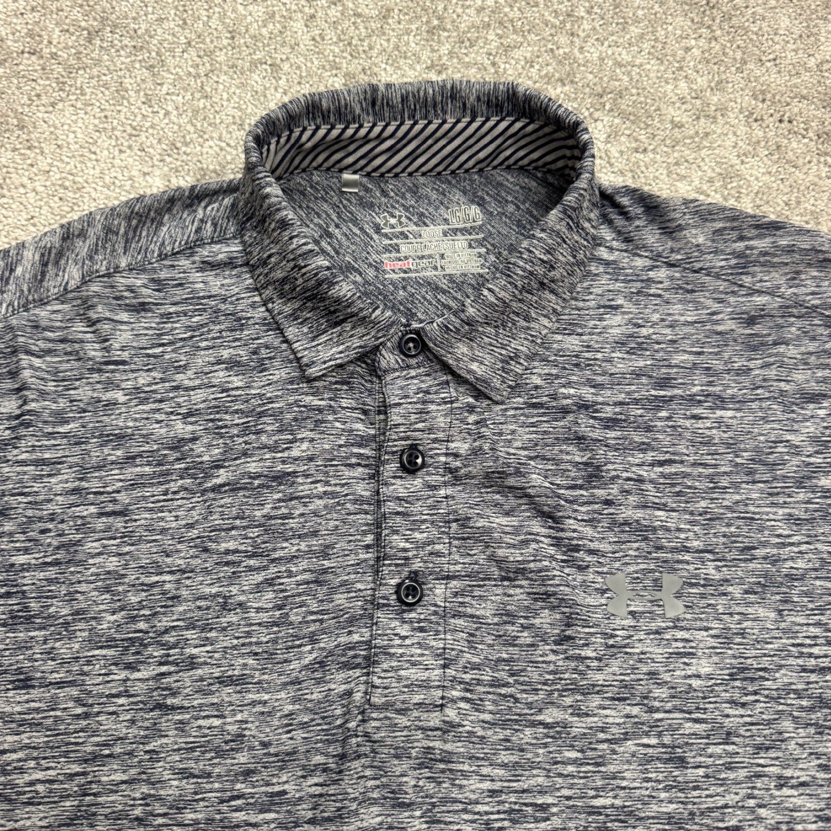 Under Armour Under Armour HeatGear Polo Shirt Mens L Blue Golf Casual Slick Classic Sports Shirt Size US L / EU 52-54 / 3 - 3 Thumbnail