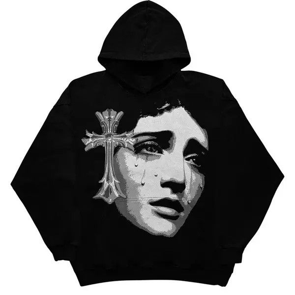Designer Y2K Hoodie Harajuku style punk graphic print hip-hop Size US S / EU 44-46 / 1 - 6 Thumbnail