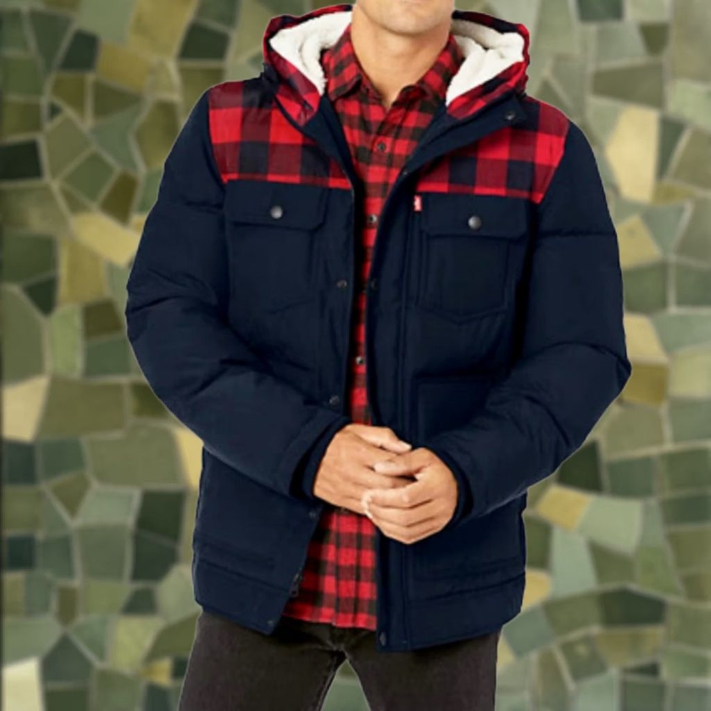 Levi's LEVI'S SHERPA LINED JACKET Medium Mens Multicolor Puffer Jacket Lined Regular Fit Size M MSRP 225 Size US M / EU 48-50 / 2 - 1 Thumbnail