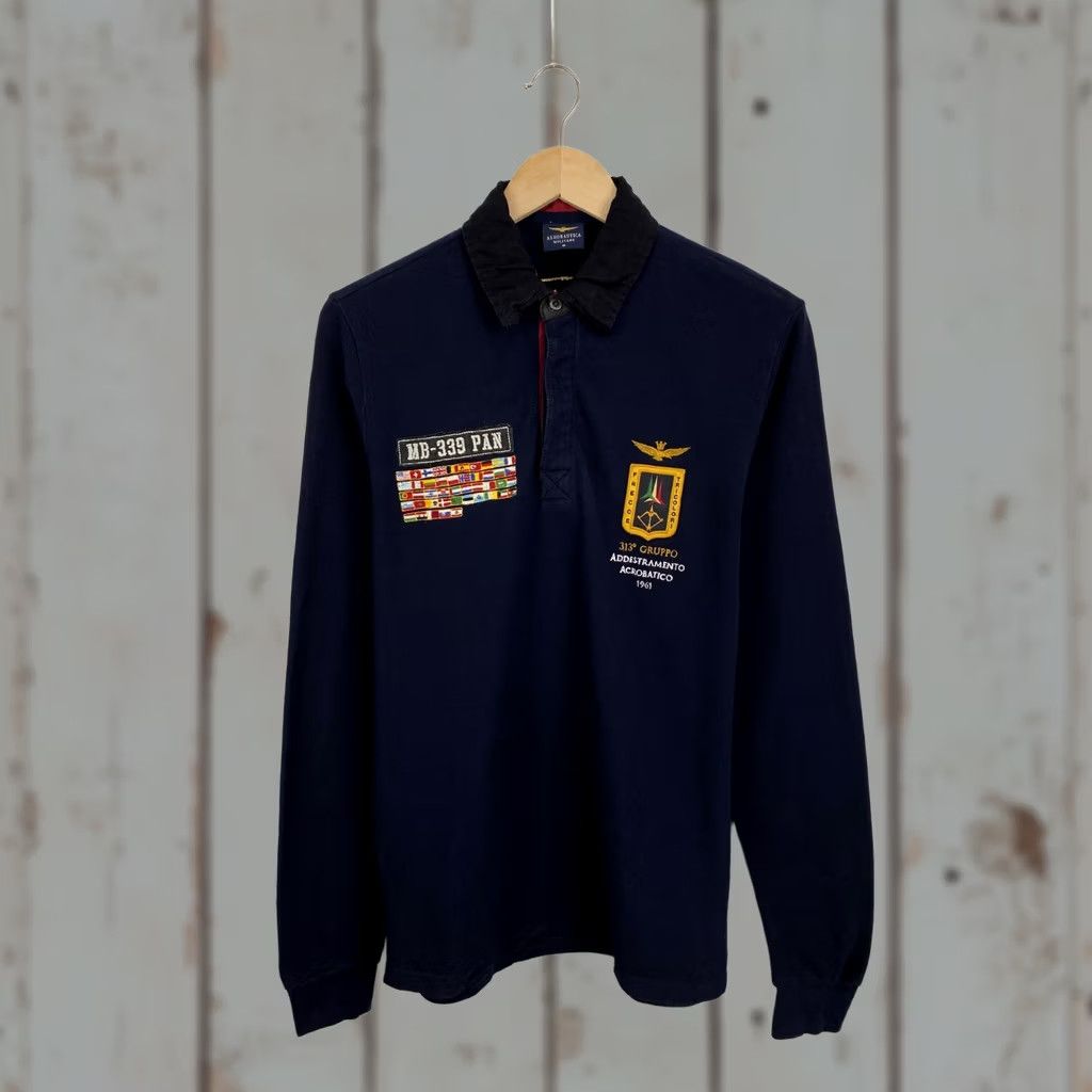 Aeronautica Militare VINTAGE Aeronautica Militare Aviation Long Sleeve M Blue Shirt Mens Size US M / EU 48-50 / 2 - 1 Thumbnail