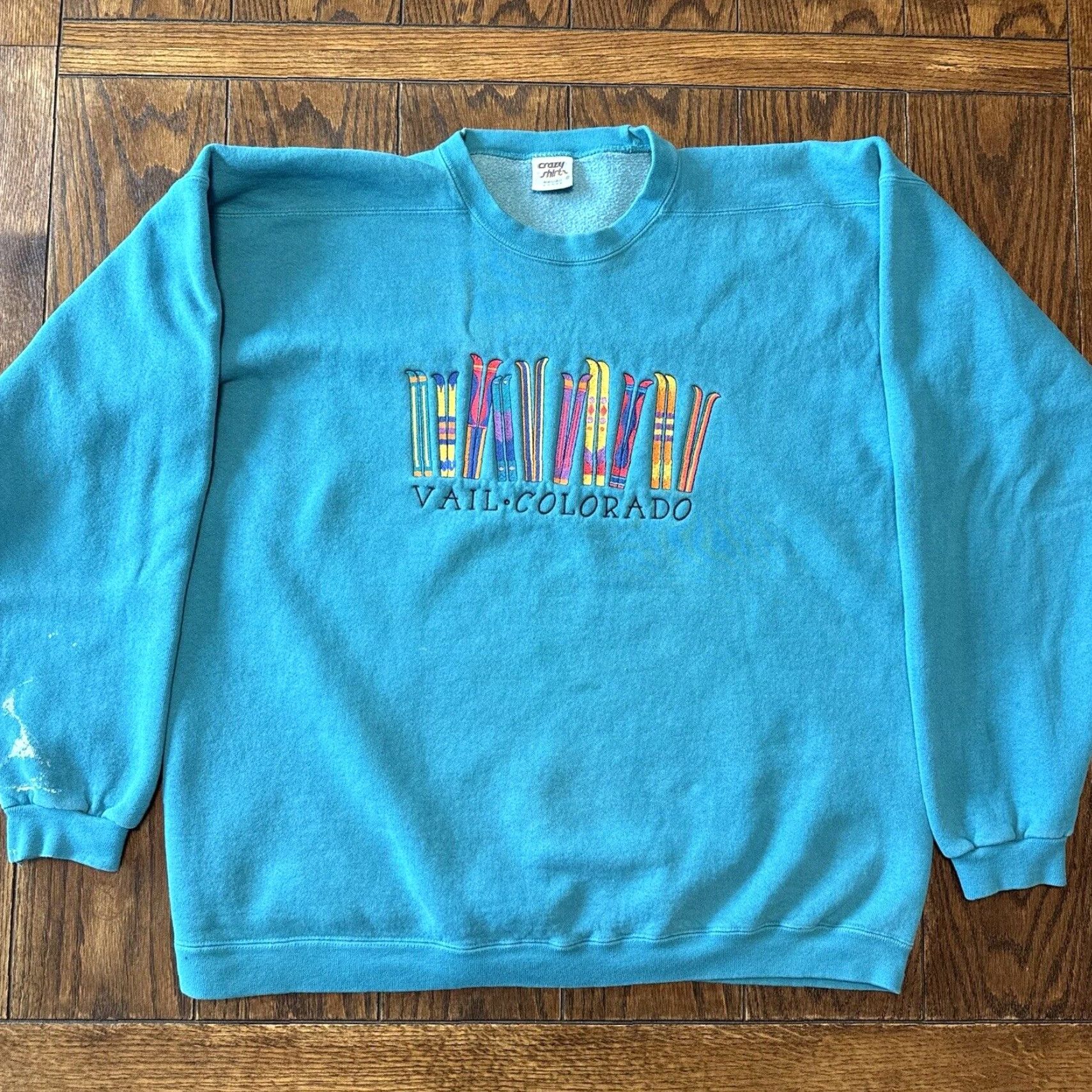 Vintage VINTAGE Crazy Shirts Sweatshirt Teal Ski Graphic Men L Pullover Long Sleeve Crew Neck Cotton Blend Fleece Size US L / EU 52-54 / 3 - 2 Thumbnail