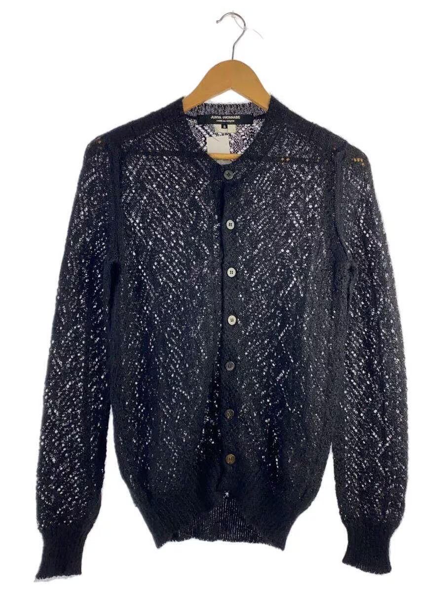 image of Comme Des Garcons x Junya Watanabe Open Stitch Mohair Knit Cardigan in Black, Women's (Size Small)