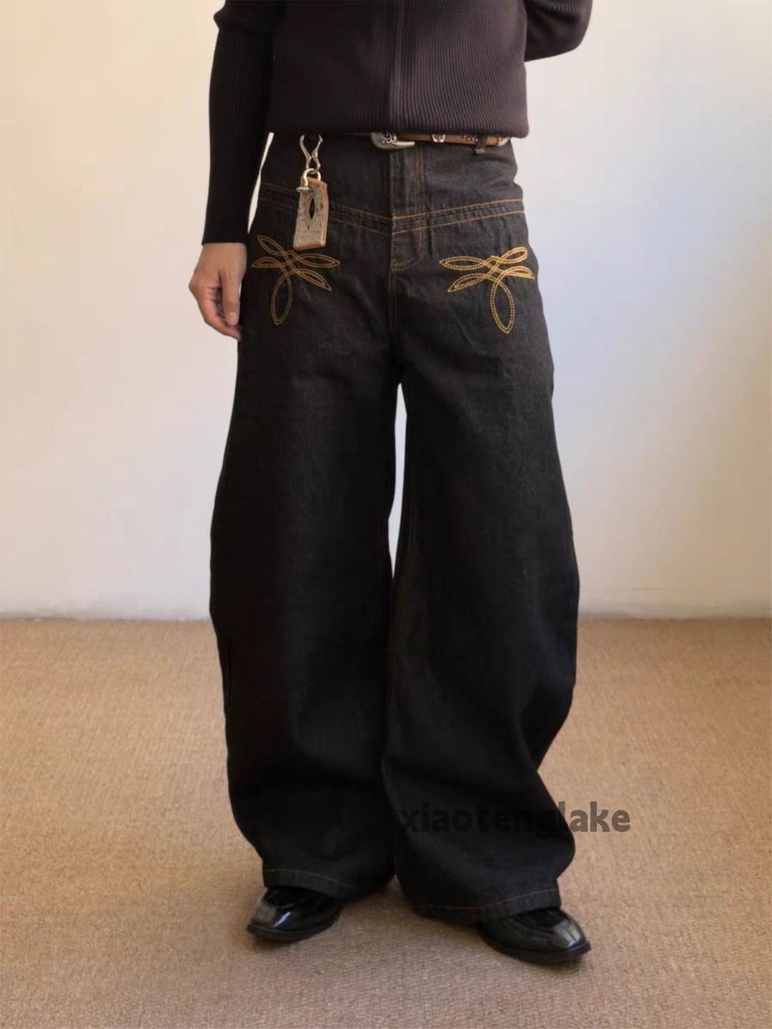 Jean ltx vintage loose baggy skate hiphop flared cargo jeans Size US 30 / EU 46 - 6 Thumbnail