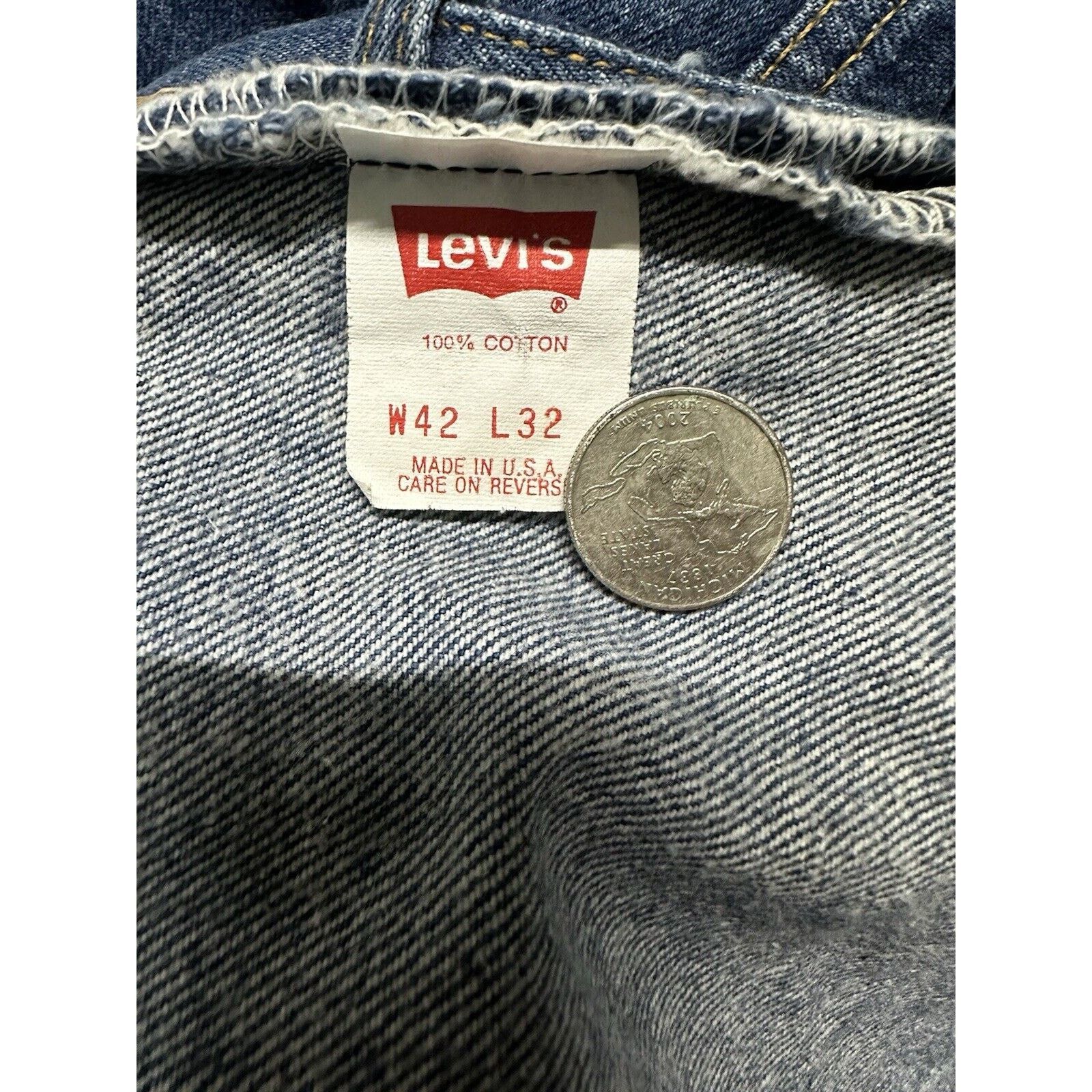 Levi's × Vintage Vintage Levi’s 501 Faded Dark Wash Denim Jeans 42x32 Size US 42 / EU 58 - 8 Thumbnail