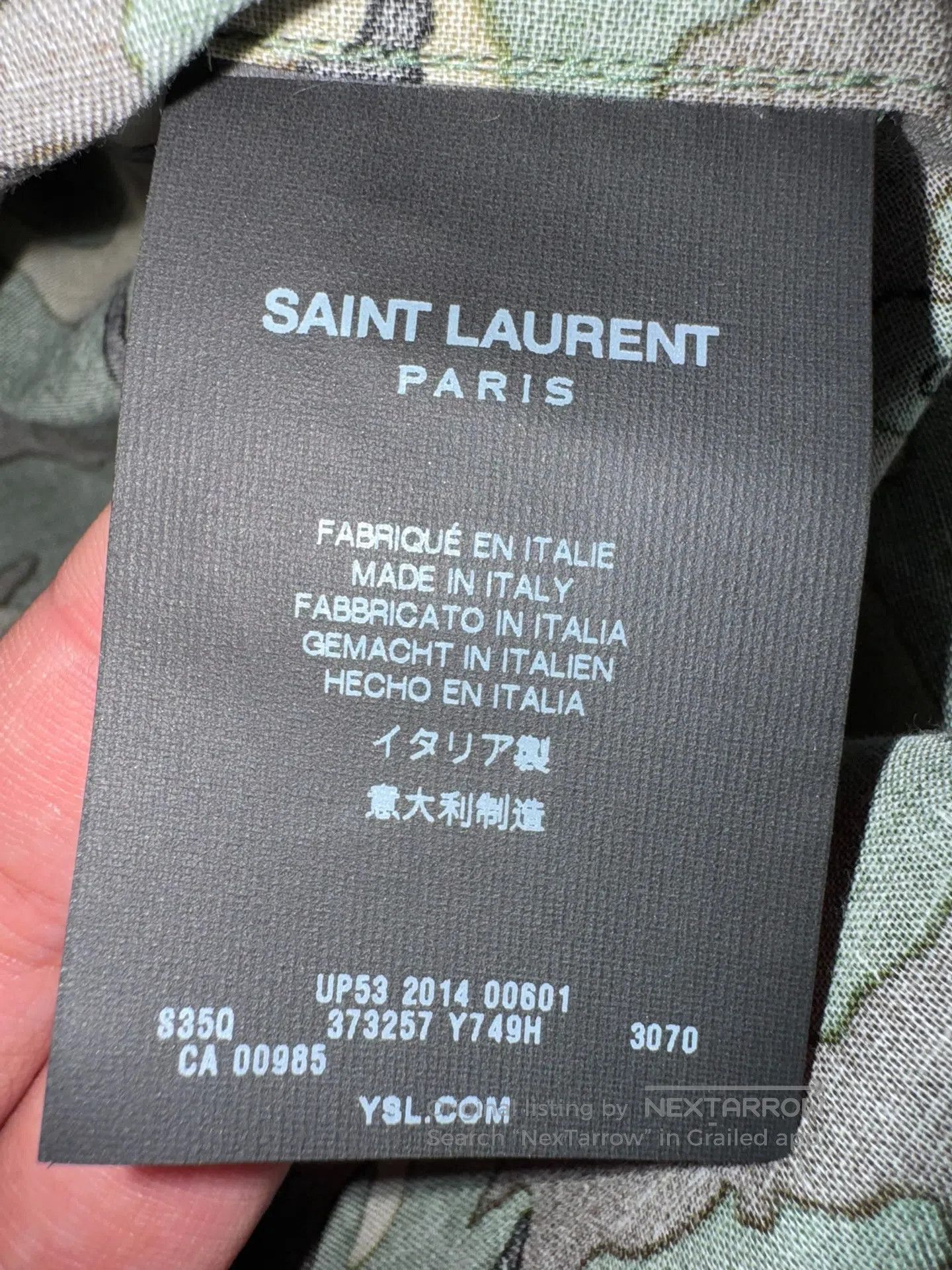 Saint Laurent Paris Saint Laurent Paris Camouflage Shirt| Size S / US 4 / IT 40 - 4 Thumbnail