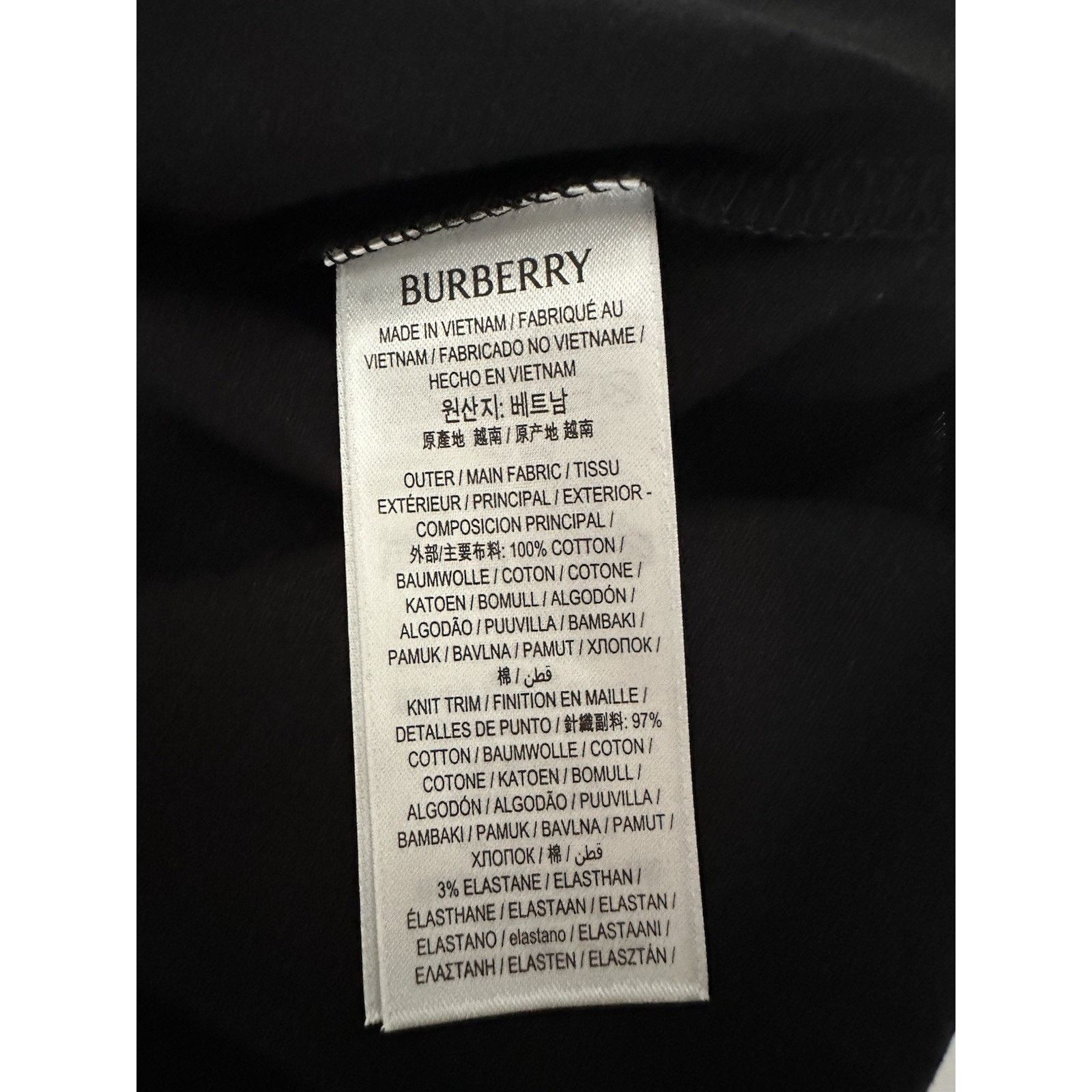 Burberry Burberry Ellison Pocket Black T-shirt M (Oversized) 81121131 Size US M / EU 48-50 / 2 - 13 Thumbnail