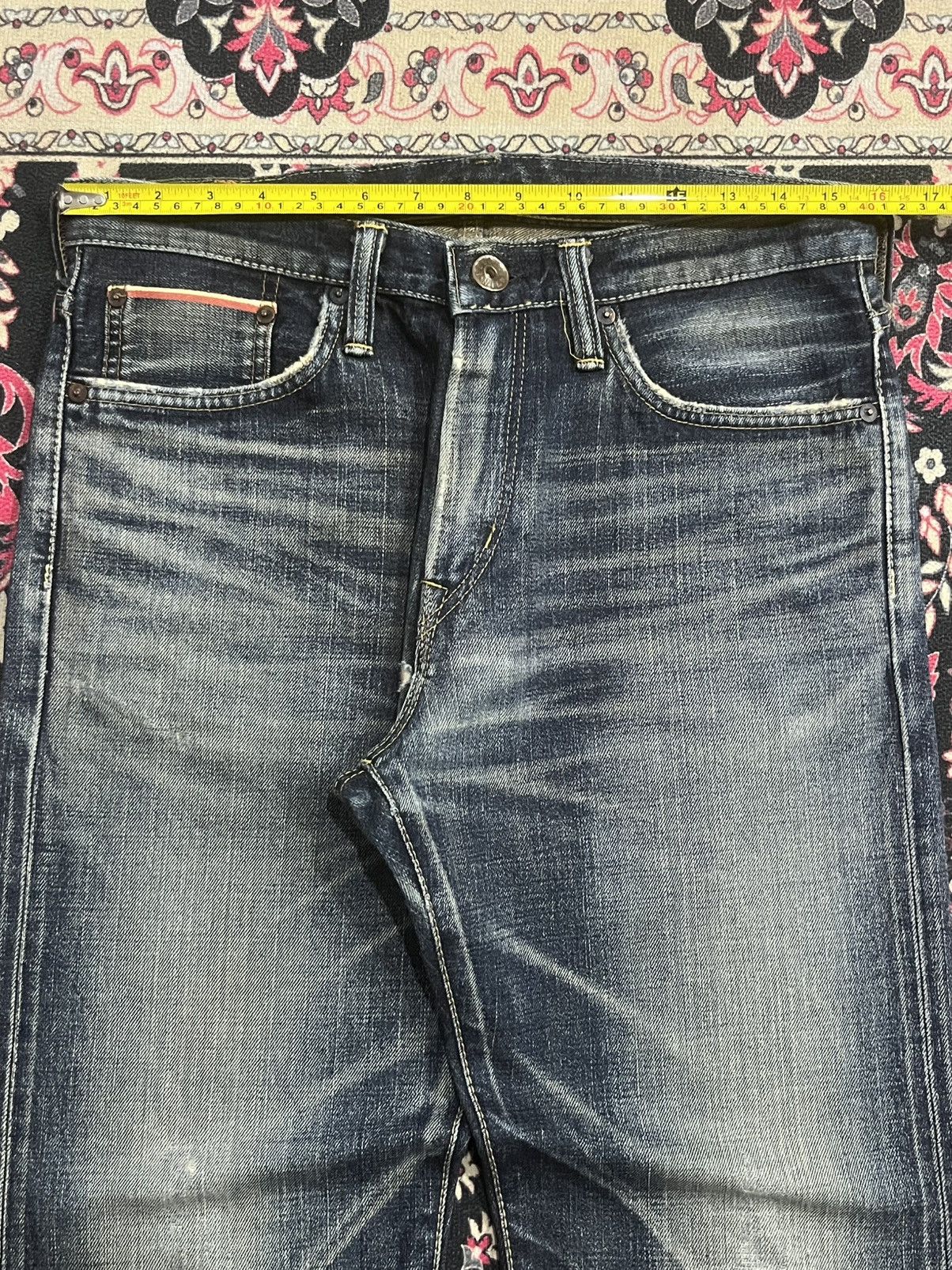 Edwin ⚡️Selvedge⚡️Vintage Edwin 505Z Buckle Back Blue Washed Jeans Size US 29 - 16 Thumbnail