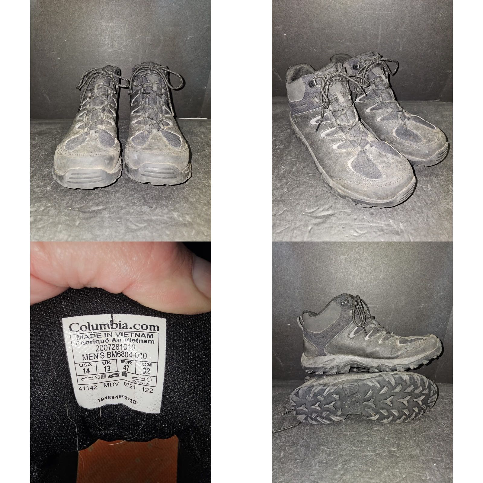 Vintage **Columbia Buxton Peak Mid Ankle Boots Black Mens Sz 14** User: Columbia Buxton Peak Mid Ankle Boots Black Mens Sz 14 Size US 10 / EU 43 - 8 Thumbnail