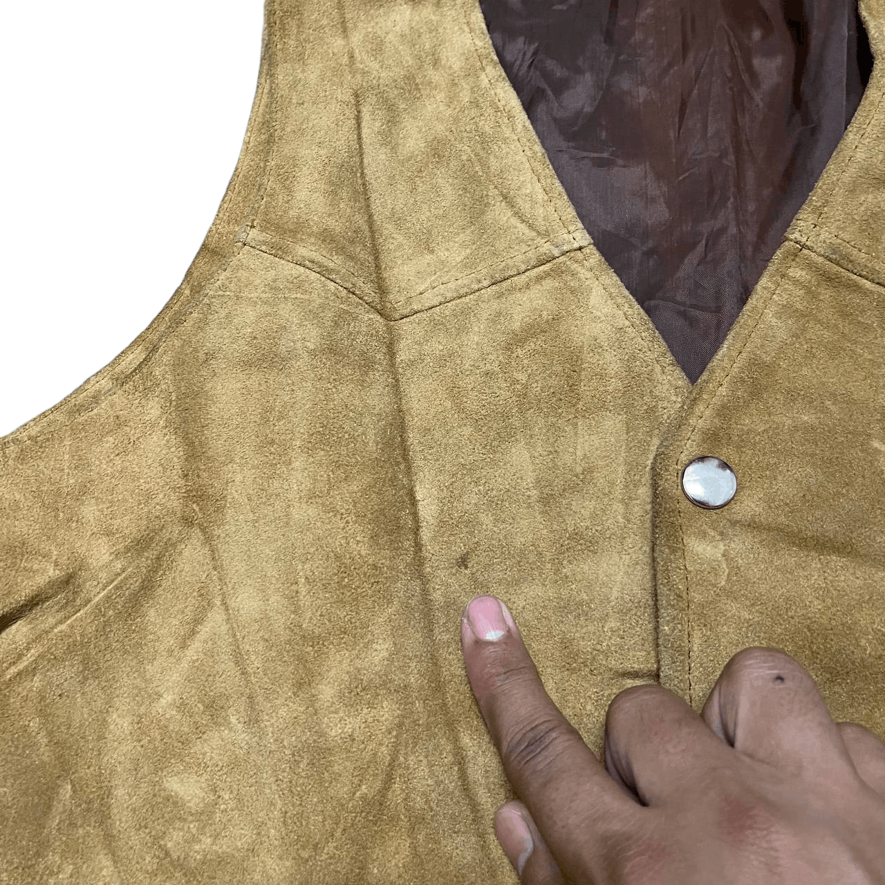 Japanese Brand Vintage Gin Urban American Leather Suede Vest Size US S / EU 44-46 / 1 - 4 Thumbnail