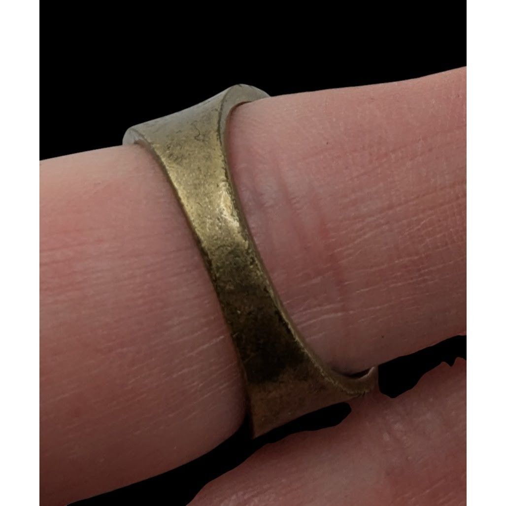 Other Vintage Lia Sophia "Rattan" Brass-Tone Wide Band Ring Size 9 Size ONE SIZE - 7 Thumbnail