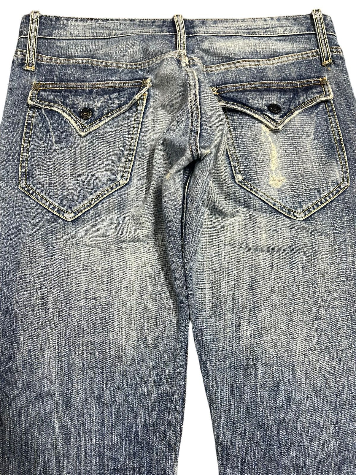 Tornado Mart Vintage Japanese Brand Blue Faded Wash Distressed Jeans Size US 34 / EU 50 - 5 Thumbnail