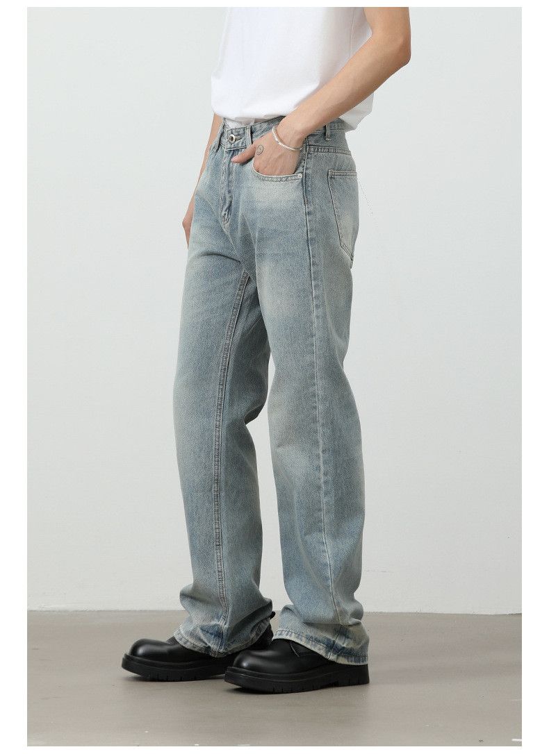 Japanese Brand Japanese retro washed distressed wide-leg straight jeans Size US 32 / EU 48 - 4 Thumbnail