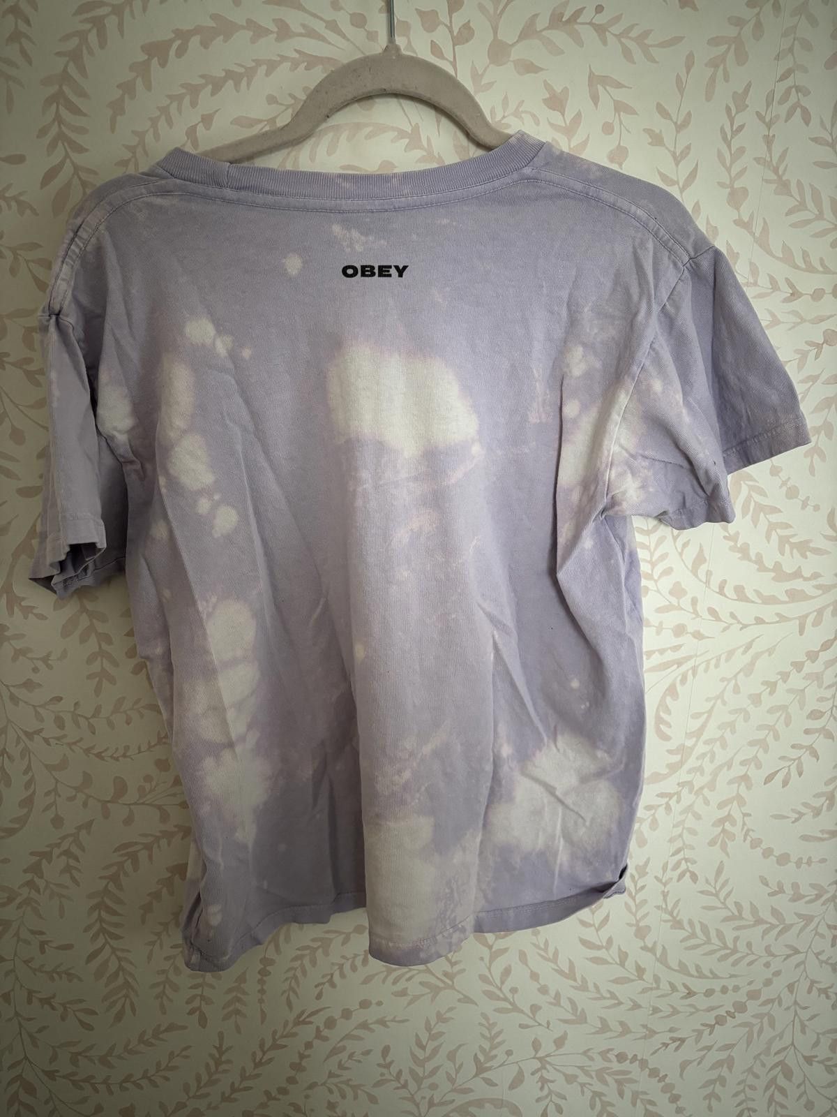 Obey Obey Women's Graphic T-Shirt - Lavender Bird Design M Size M / US 6-8 / IT 42-44 - 4 Thumbnail