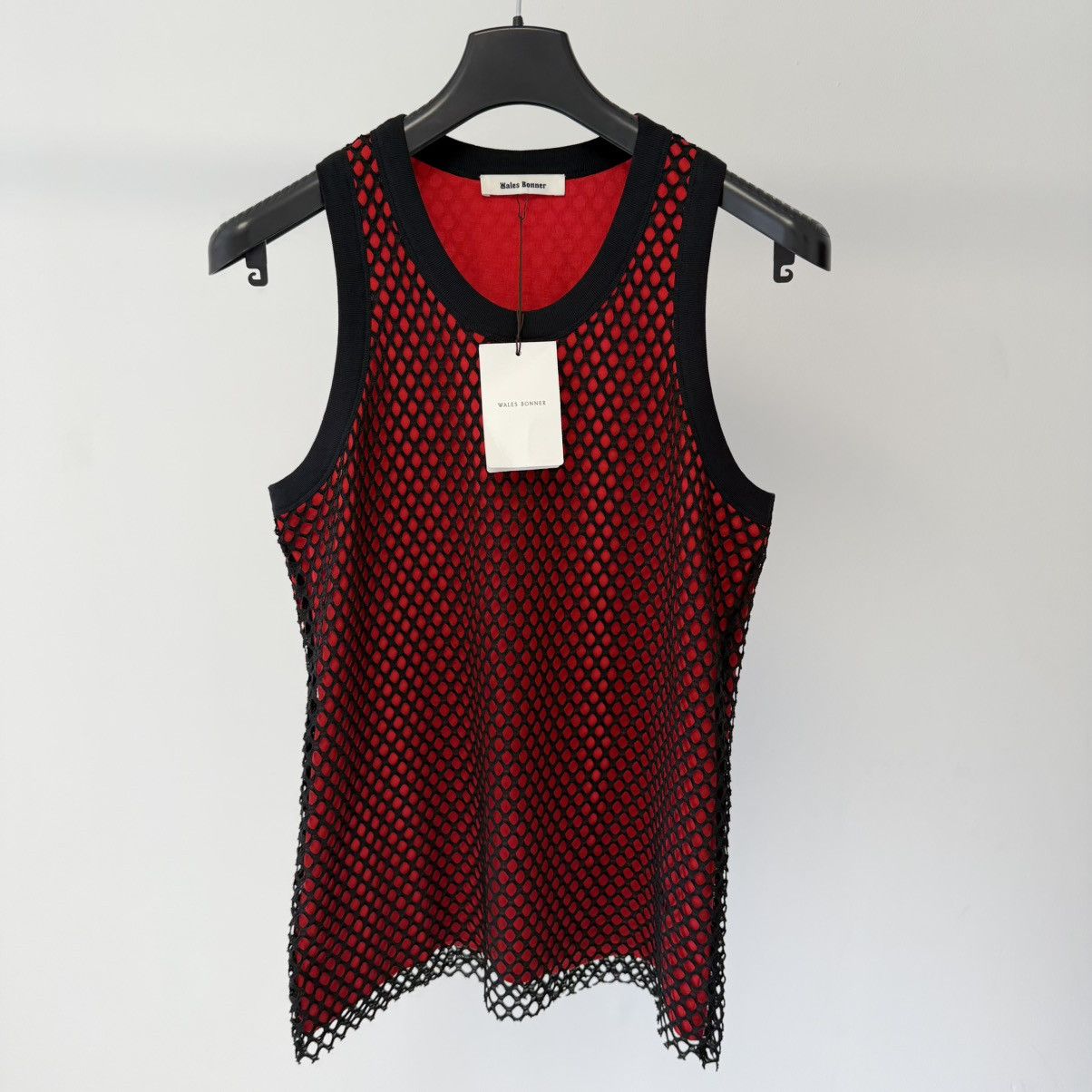 Wales Bonner ‘Record’ Black/Red Mesh Vest Size US M / EU 48-50 / 2 - 20 Thumbnail