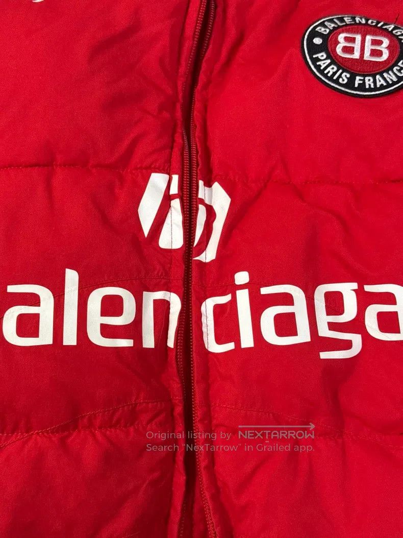 Balenciaga Balenciaga Red Manchester United Football Puffer Jacket Size US M / EU 48-50 / 2 - 2 Thumbnail