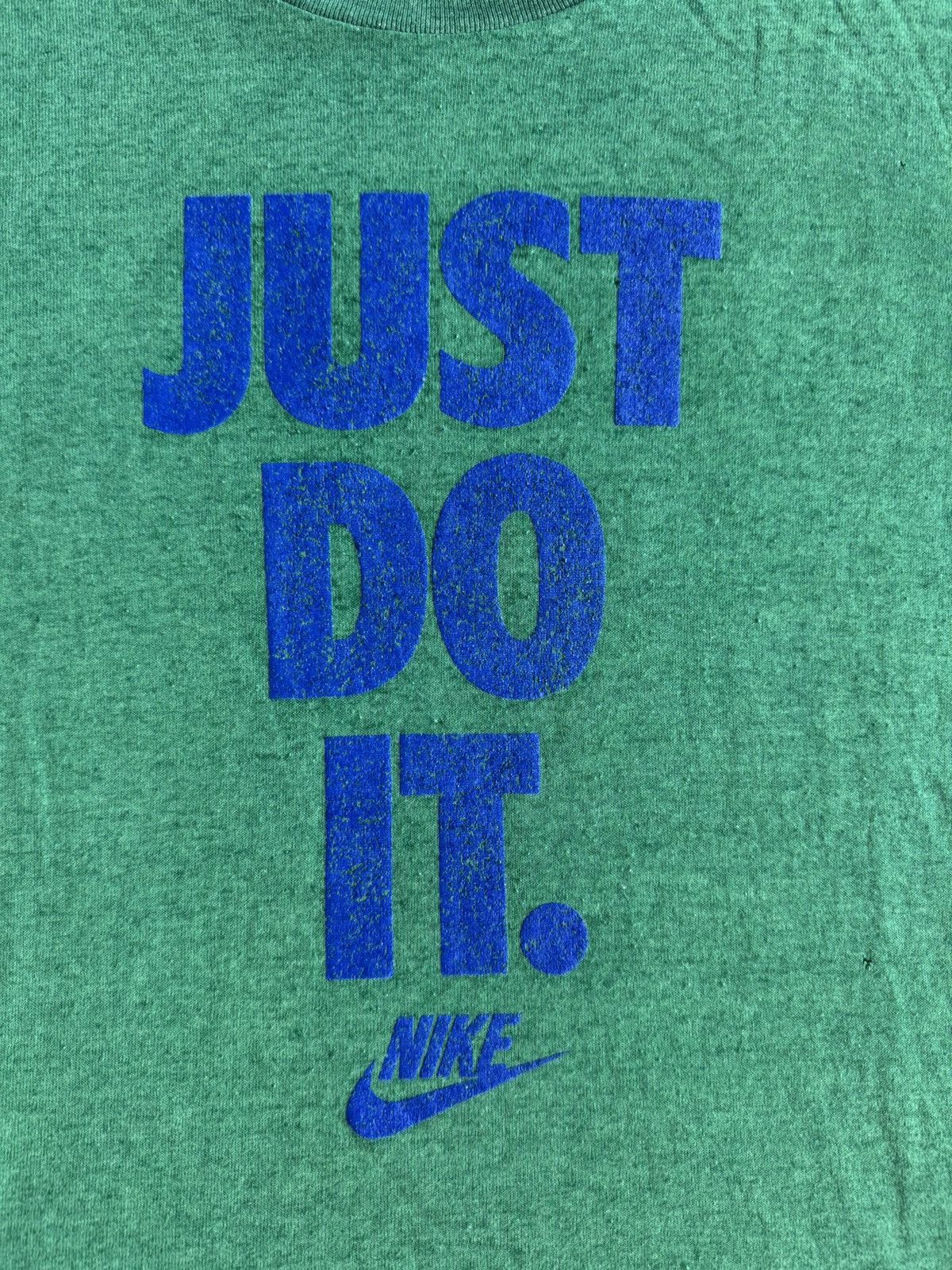 Nike × Vintage Vintage green and blue Nike t shirt just do it single stitch Size US M / EU 48-50 / 2 - 3 Thumbnail