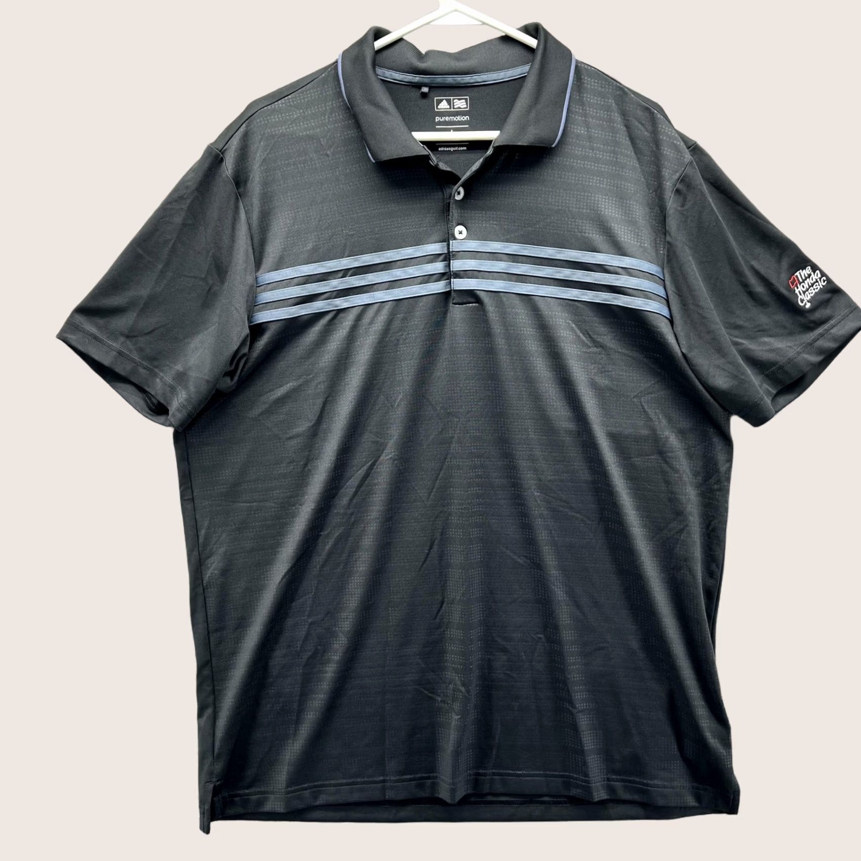 Adidas Adidas Golf Polo Shirt Mens Large Black Stripe Puremotion Honda Classic Golf Shirt Size US L / EU 52-54 / 3 - 1 Thumbnail
