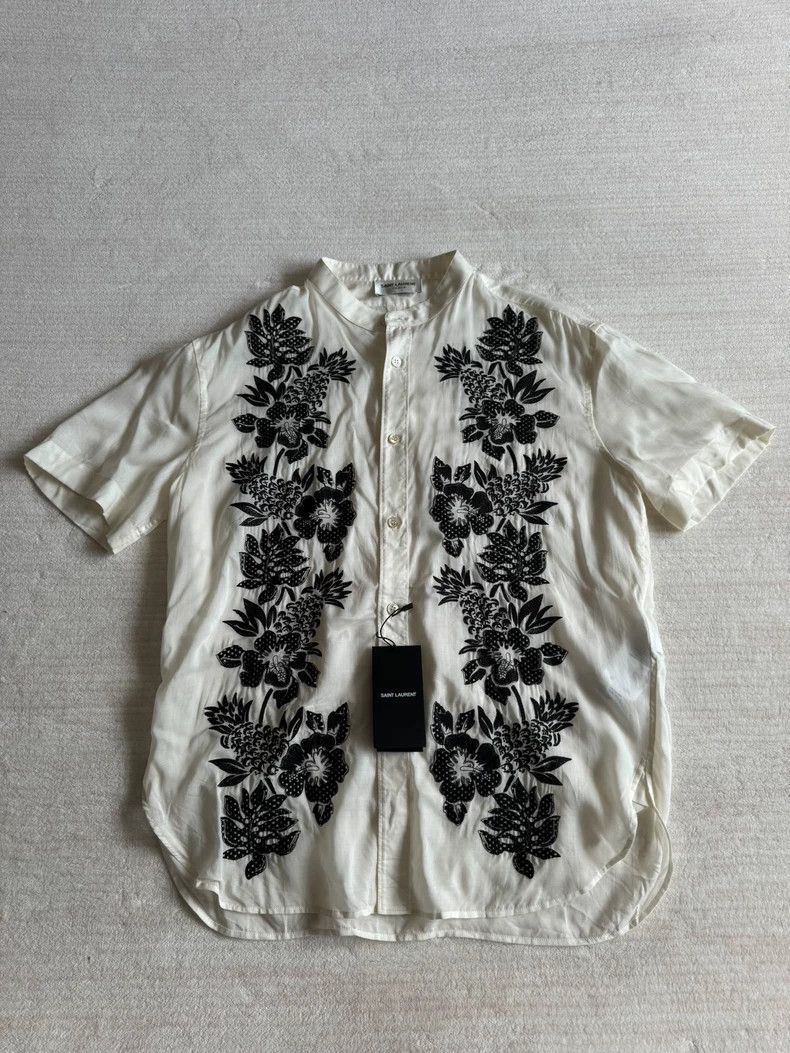 Saint Laurent Paris Saint Laurent Paris size 38 Floral embroidered shirt 2505- Size US M / EU 48-50 / 2 - 1 Thumbnail