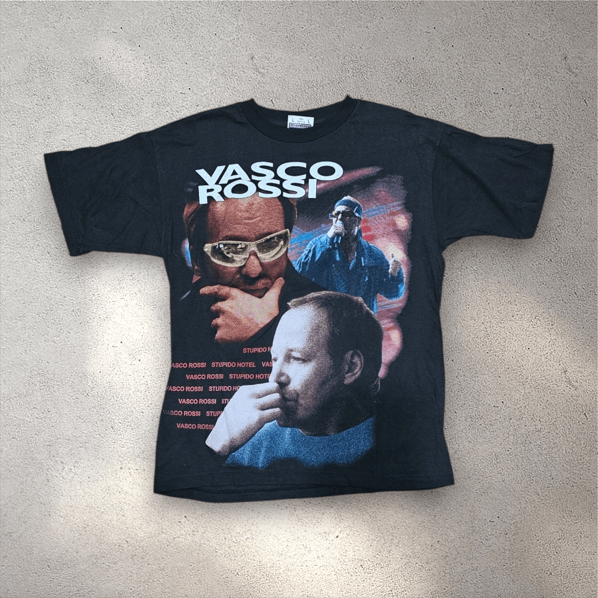 Band Tees Vasco Rossi Stupido Hotel 2001 Tee Size US L / EU 52-54 / 3 - 1 Thumbnail