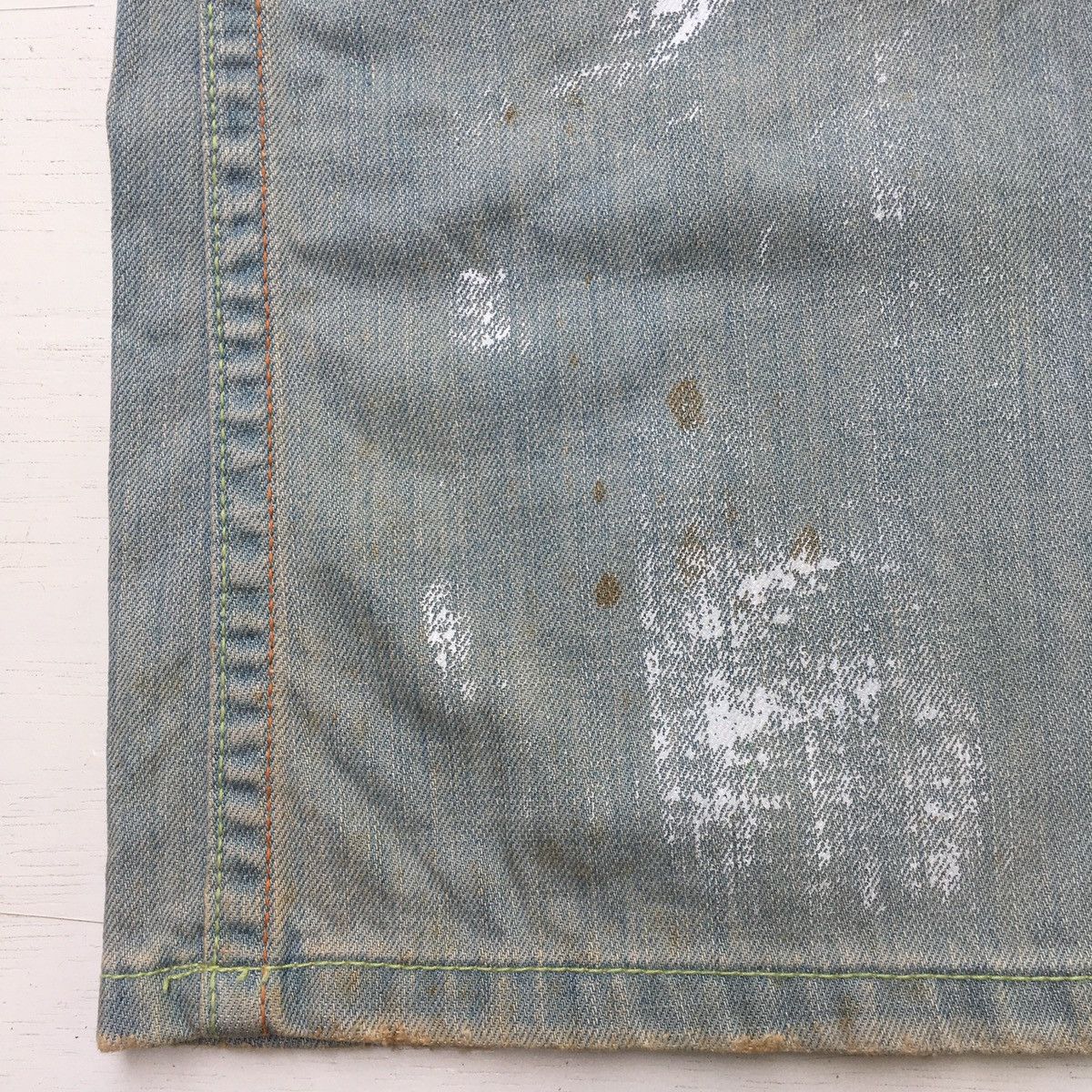 Japanese Brand Trashed Flared Denim Low Rise Paint Splash Size US 32 / EU 48 - 13 Thumbnail
