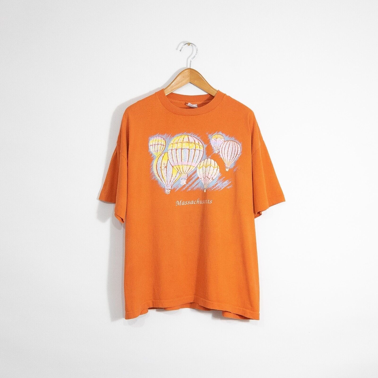 Vintage Vintage 90s Massachusetts T Shirt 2XL - Hot Air Balloon Size US XXL / EU 58 / 5 - 1 Thumbnail