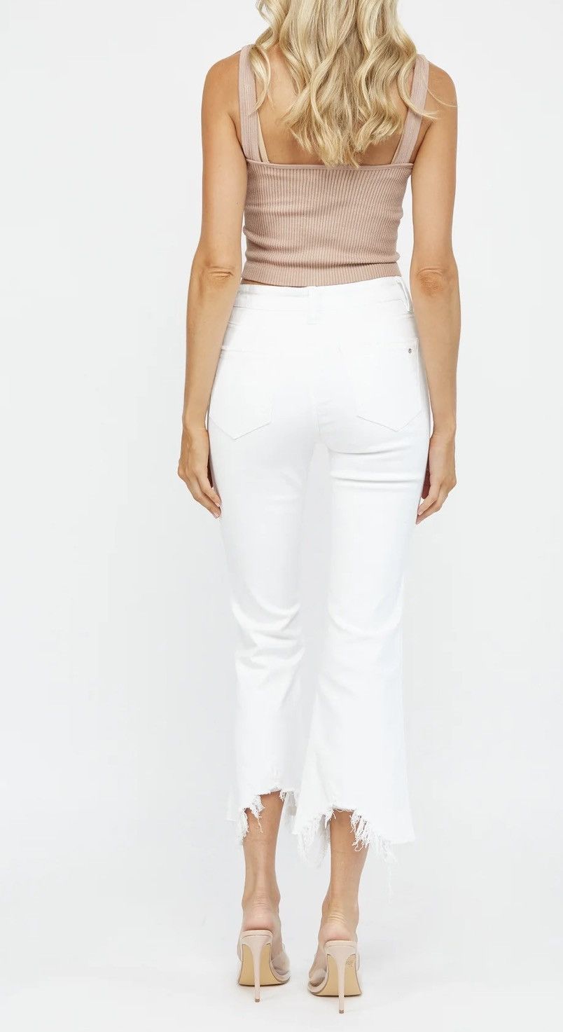 Citizens Of Humanity Citizens Of Humanity Women's Drew Fray Crop Flare Jean Size 25" / US 0 / IT 36 - 3 Thumbnail