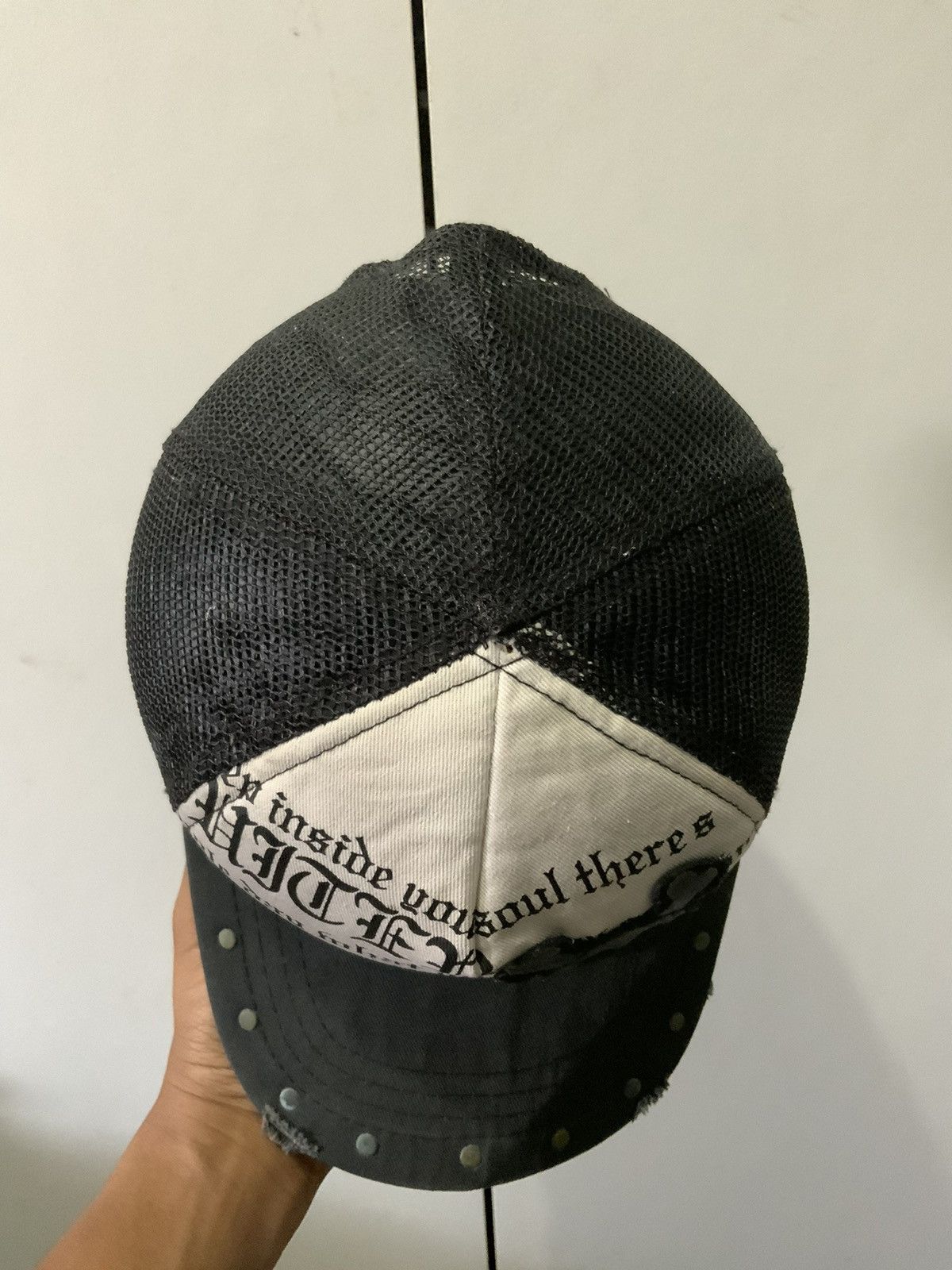 If Six Was Nine Better Rock Skull Distressed Trucker Hat Size ONE SIZE - 6 Thumbnail