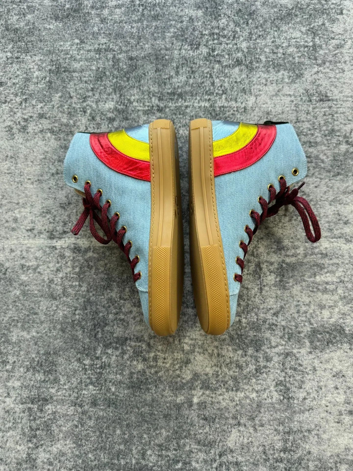 Gucci Gucci Rainbow High-Top Canvas Shoes. Size US 6.5 / EU 39-40 - 5 Thumbnail