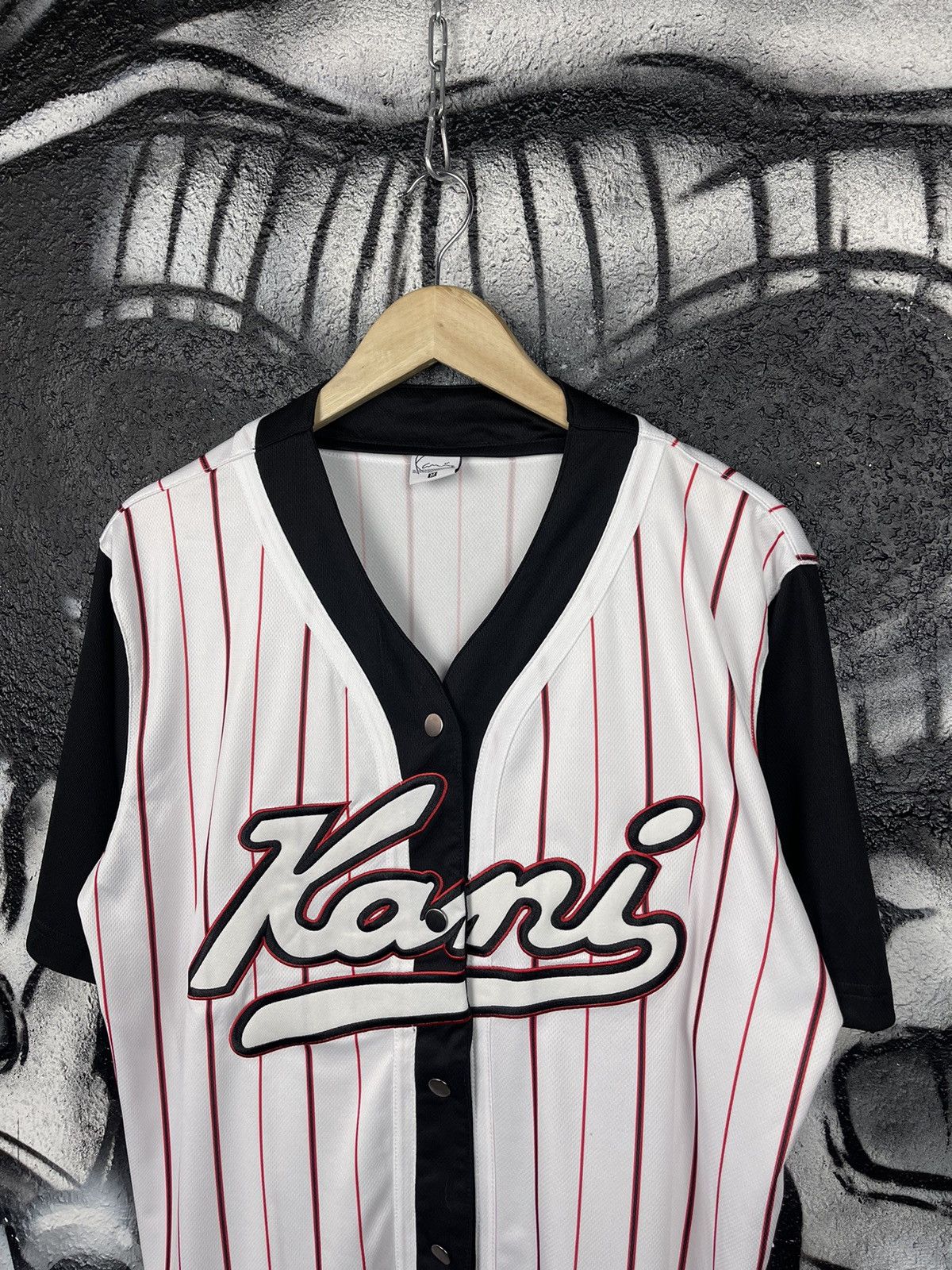 Karl Kani Karl Kani Y2K Embroidered Front Logo Button Up Jersey Shirt Men’s Size Medium Size US M / EU 48-50 / 2 - 2 Thumbnail