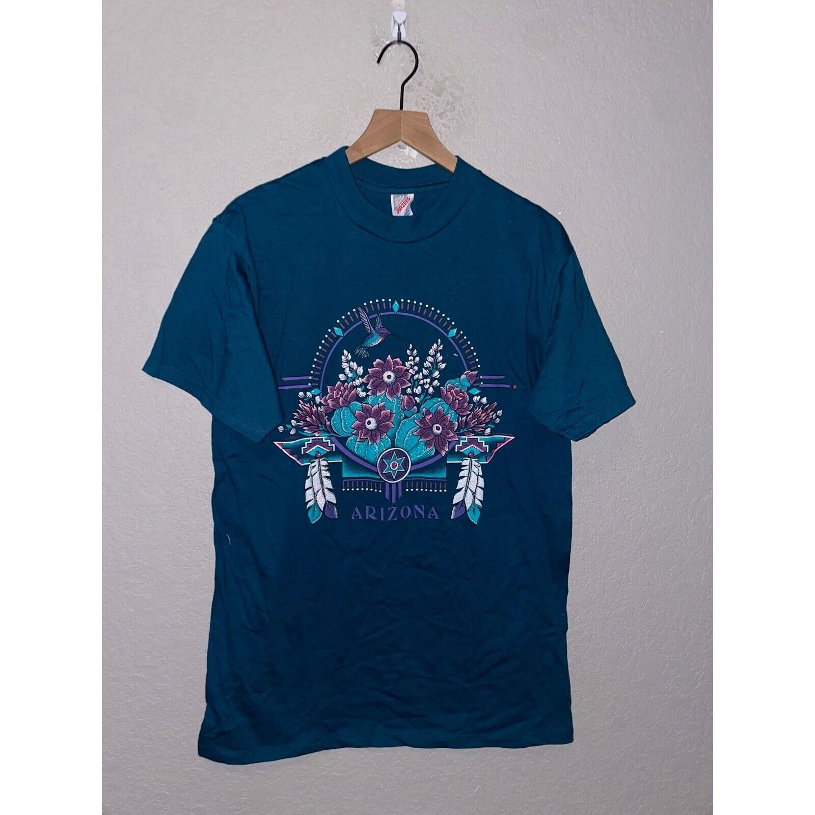 Jerzees Vintage Test Print Shirt Arizona Cactus Wildflower Tee VTG L Size US L / EU 52-54 / 3 - 1 Thumbnail