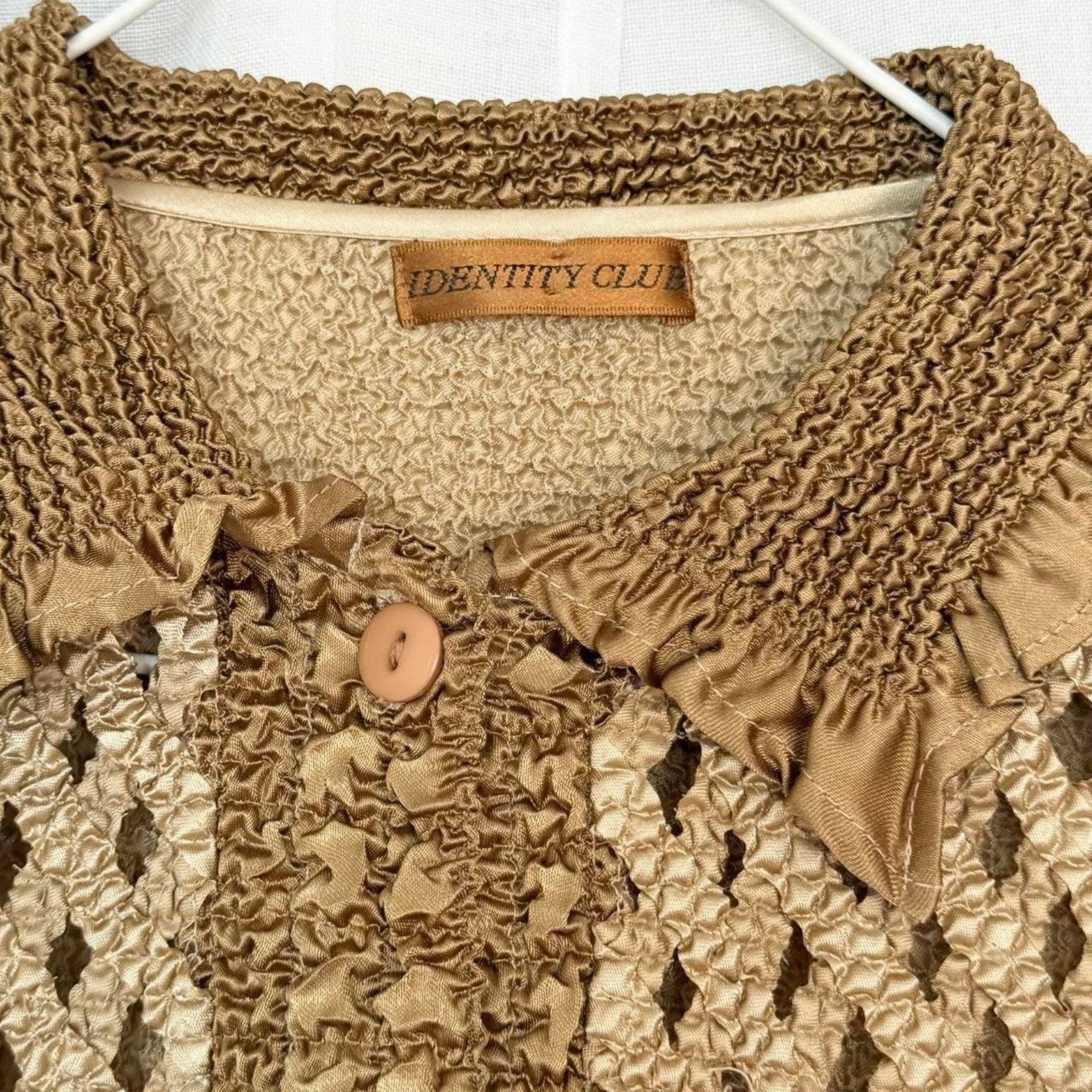 Vintage ⋆ ˚｡⋆୨୧˚ y2k crochet knit cardigan top boho western ˚୨୧⋆｡˚ ⋆ Size L / US 10 / IT 46 - 4 Thumbnail