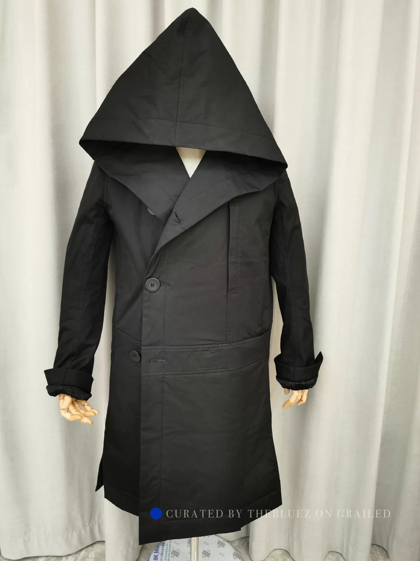 Rick Owens Hooded Long Padded Coat in Black Size US M / EU 48-50 / 2 - 1 Thumbnail