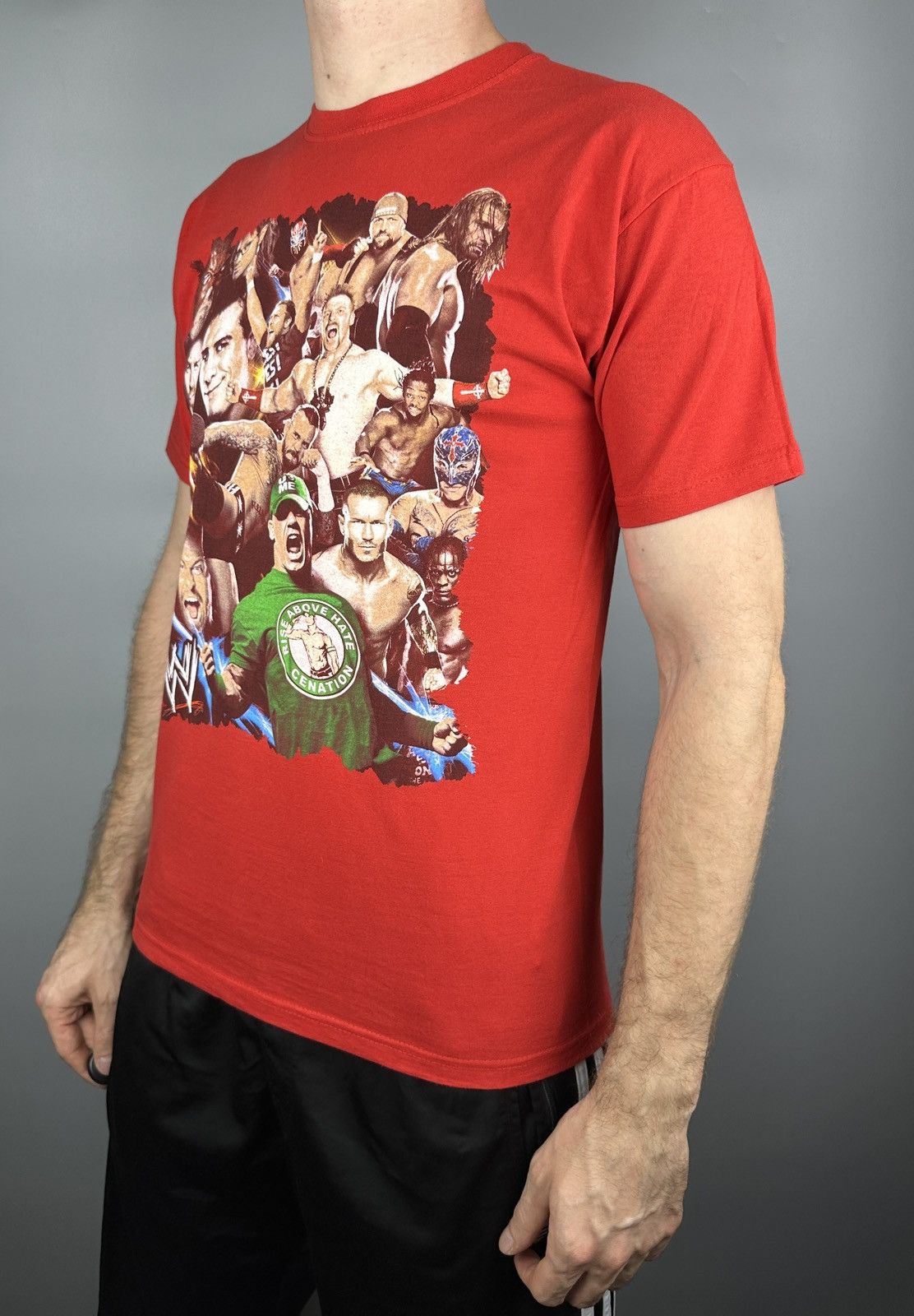 Vintage WWE Raw vs Smackdown Wrestling T Shirt Graphic Tee Size US M / EU 48-50 / 2 - 17 Thumbnail