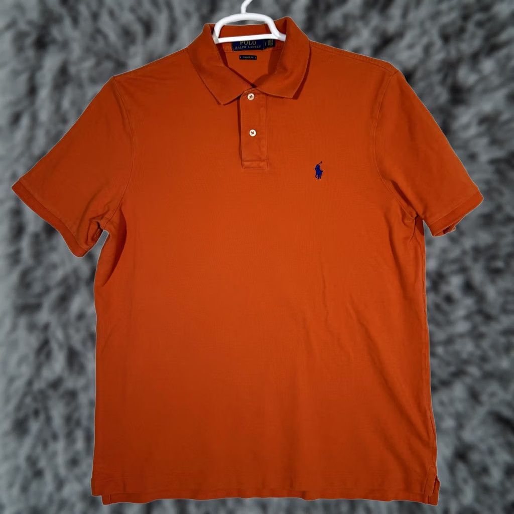 Polo Ralph Lauren Polo Ralph Lauren Polo Shirt Mens Large Orange Classic Fit Embroidered Pony Short Sleeve Casual Tee Size US M / EU 48-50 / 2 - 1 Thumbnail