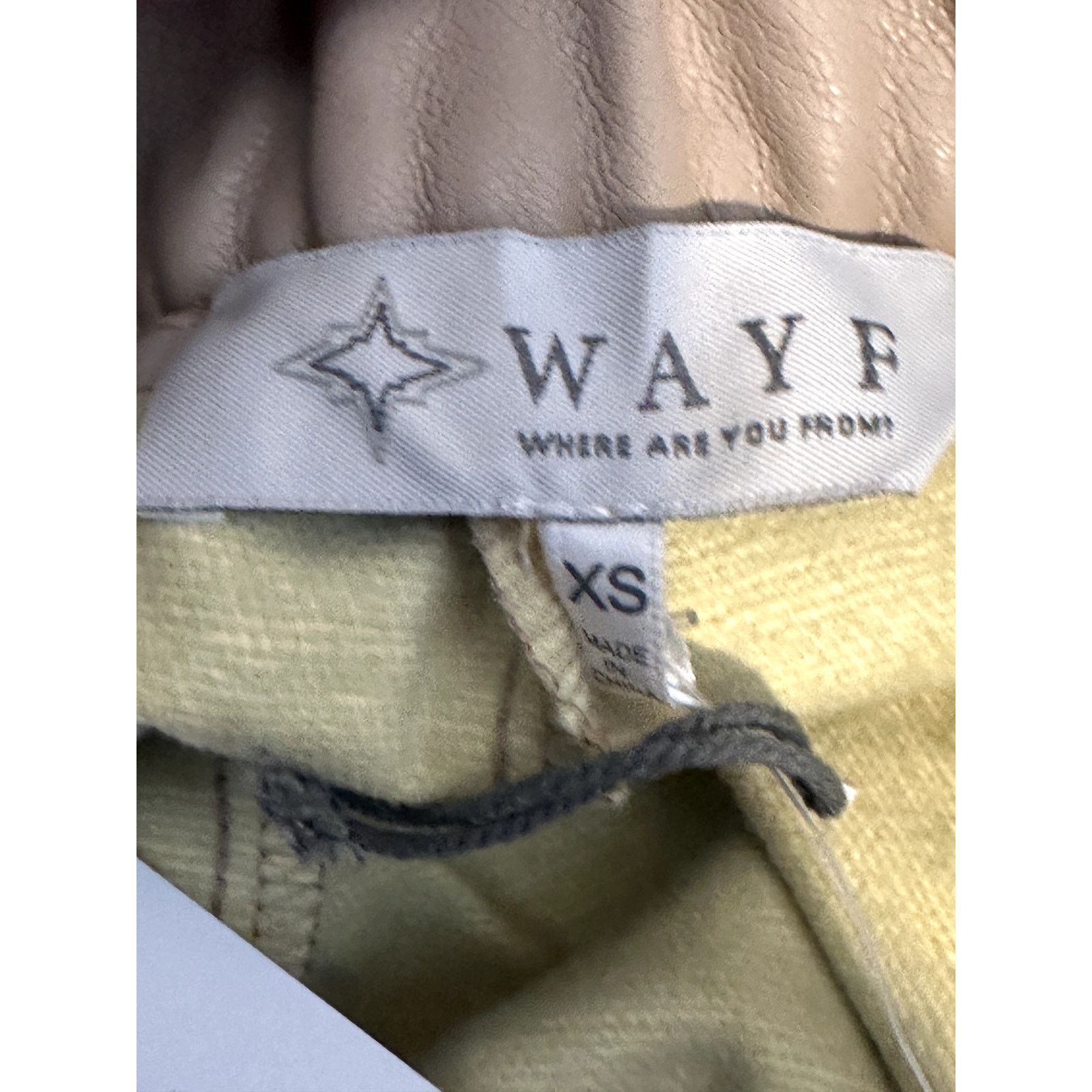 Other Wayf Women's Tan Beige Faue Leather High Rise Pants XS NWT Size 26" / US 2 / IT 38 - 9 Thumbnail