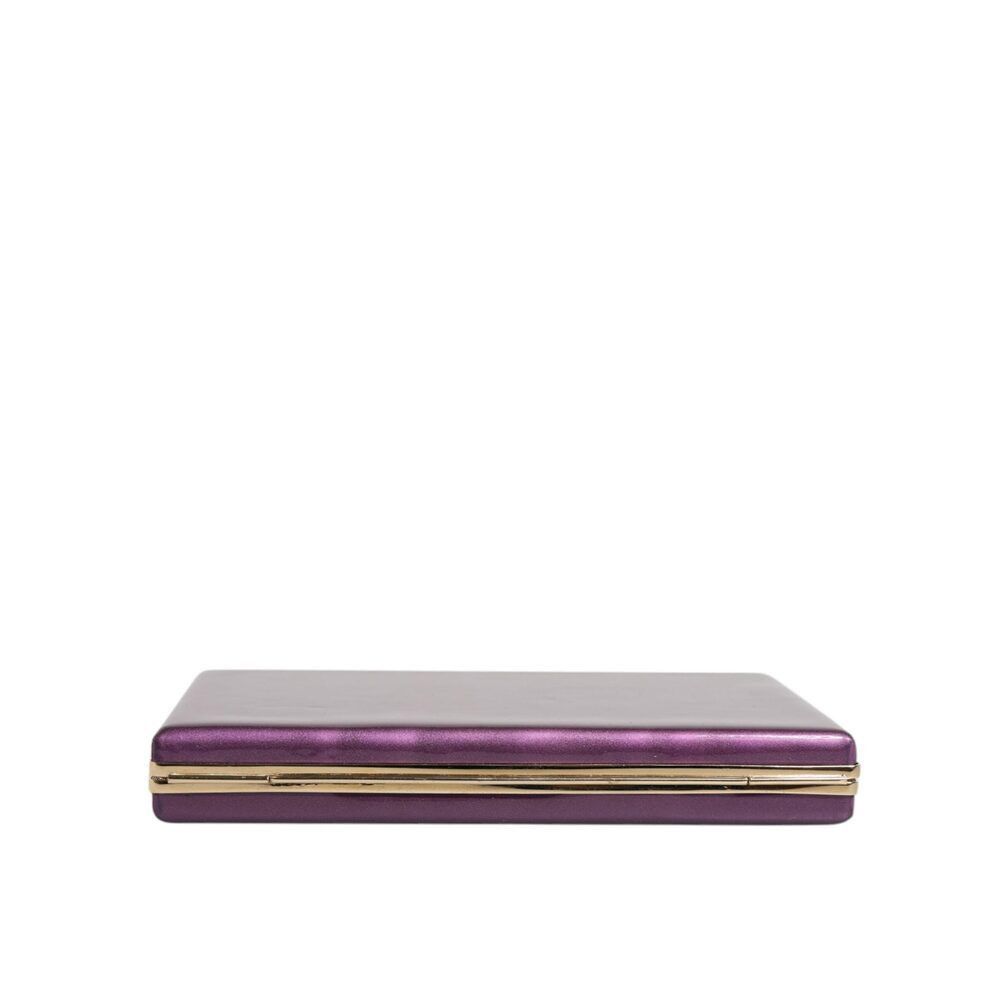 Dolce & Gabbana Dolce & Gabbana Purple Leather Clutch Evening Crossbody Bag Size ONE SIZE - 6 Thumbnail