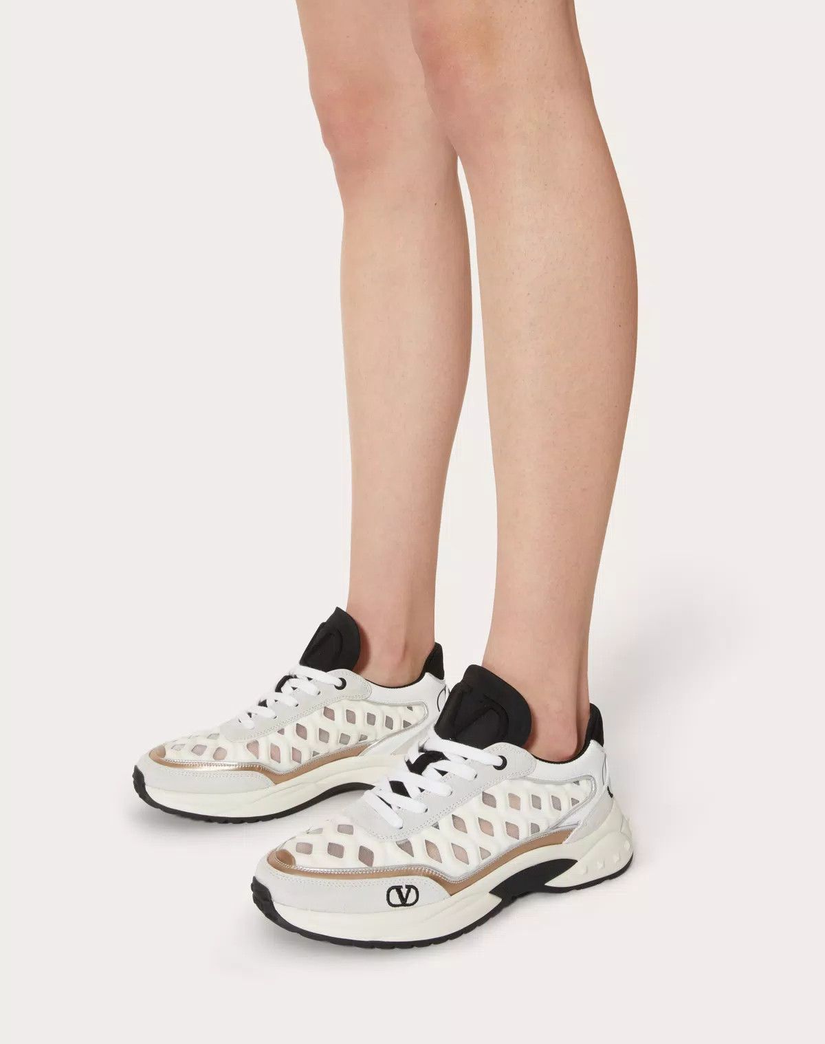Valentino o1s1wg110625 Ready Go Runner Trainer in Fabric in White Size US 11 / IT 41 - 6 Thumbnail