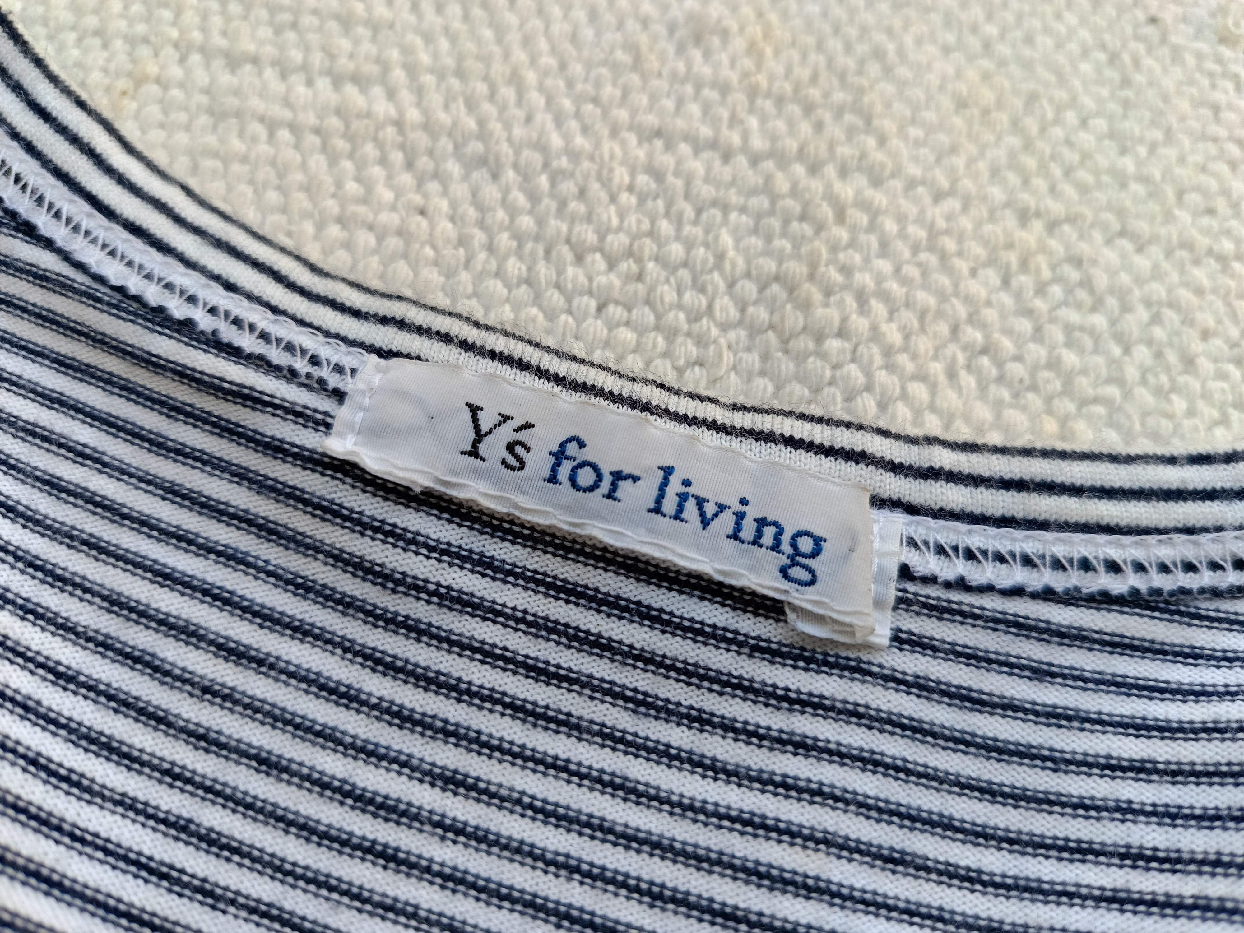 Yohji Yamamoto Yohji Yamamoto Y's Ys for living blue striped large tshirt Size US L / EU 52-54 / 3 - 2 Thumbnail