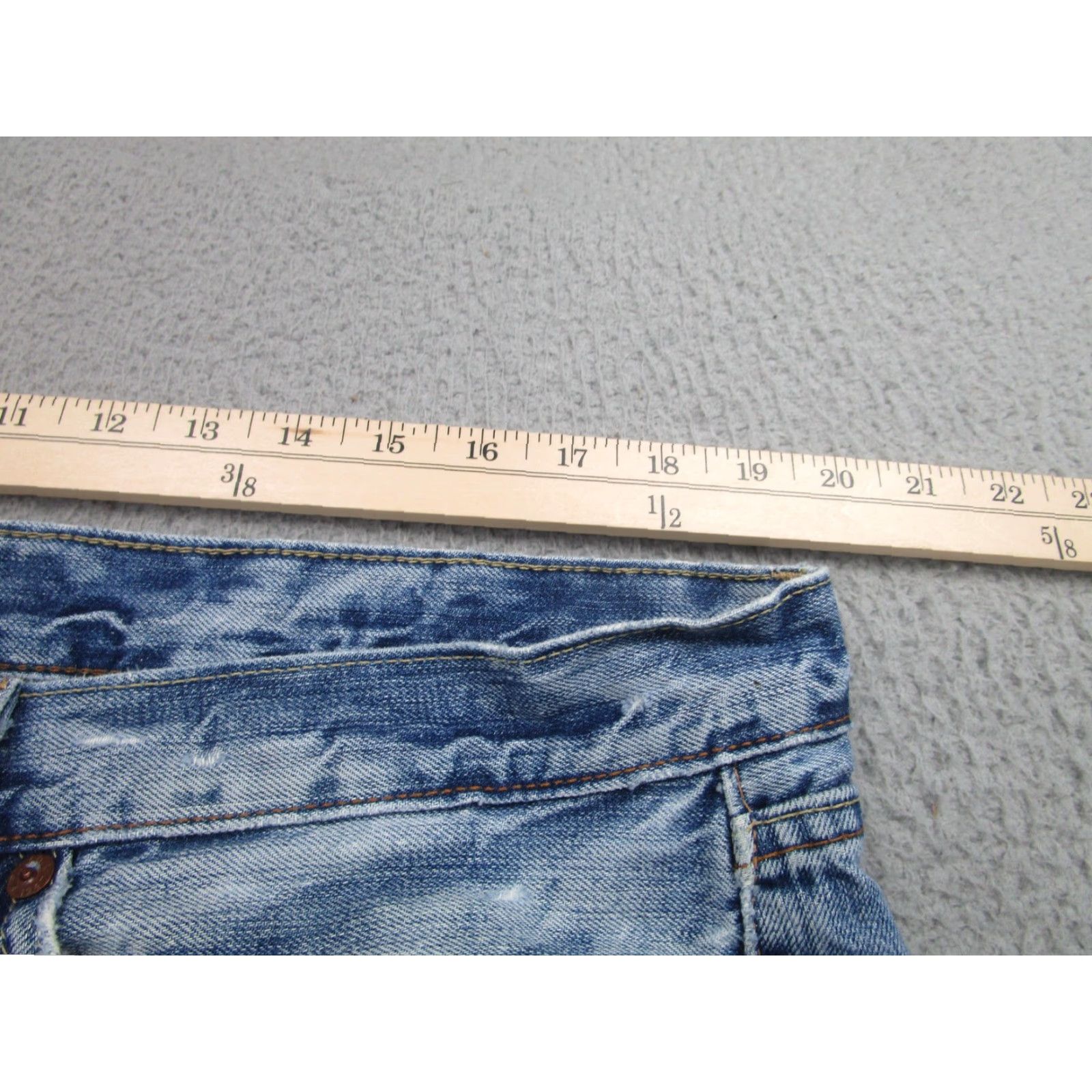 Polo Ralph Lauren VINTAGE Polo Ralph Lauren Jeans Mens 38x30 Light Blue Distressed Paint Repair Straight Relaxed Size US M / EU 48-50 / 2 - 5 Thumbnail